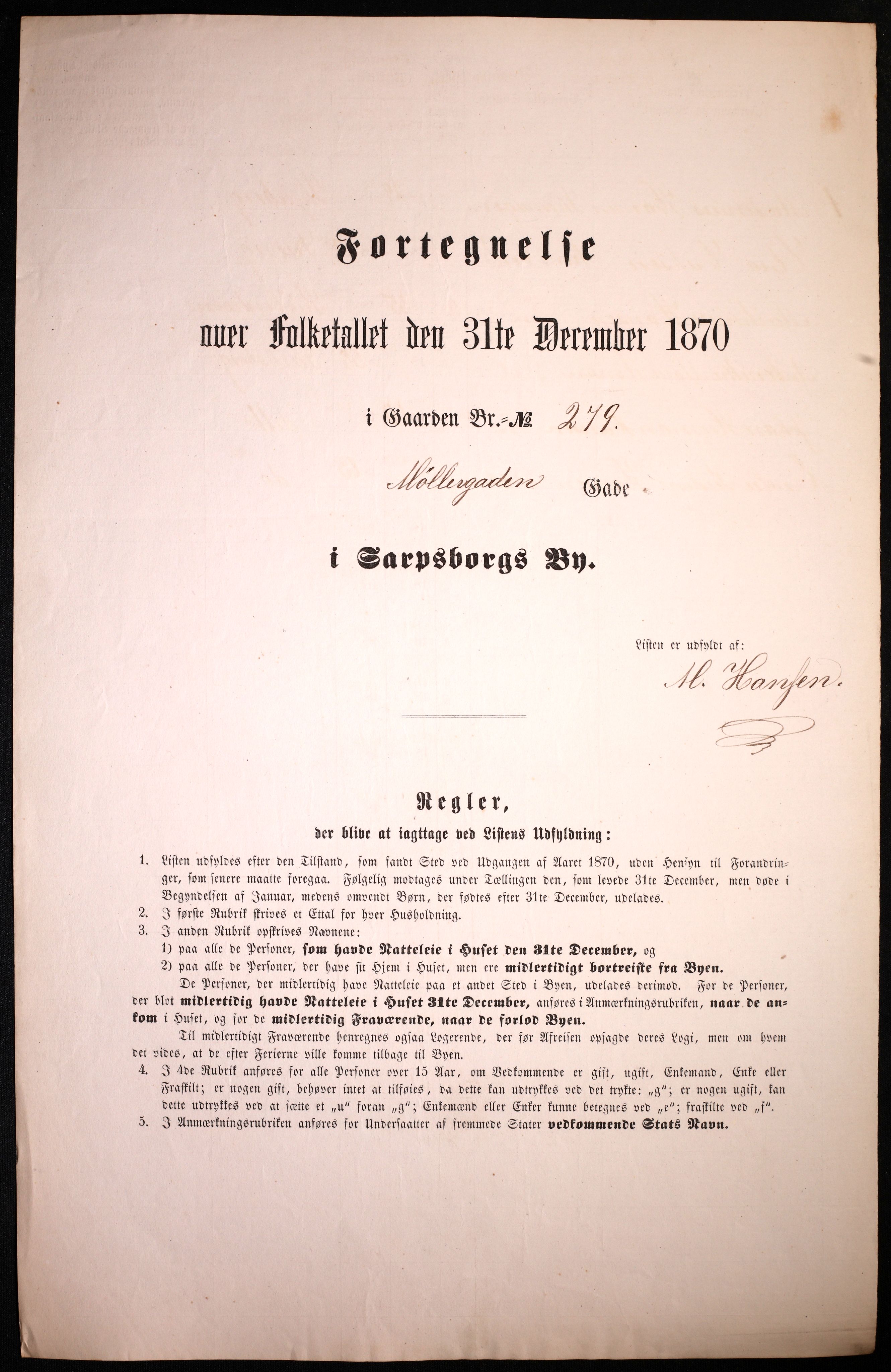 RA, Folketelling 1870 for 0102 Sarpsborg kjøpstad, 1870, s. 195