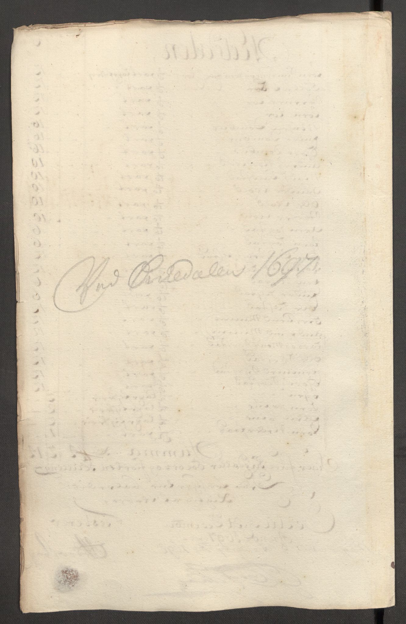 Rentekammeret inntil 1814, Reviderte regnskaper, Fogderegnskap, RA/EA-4092/R60/L3947: Fogderegnskap Orkdal og Gauldal, 1697, s. 134