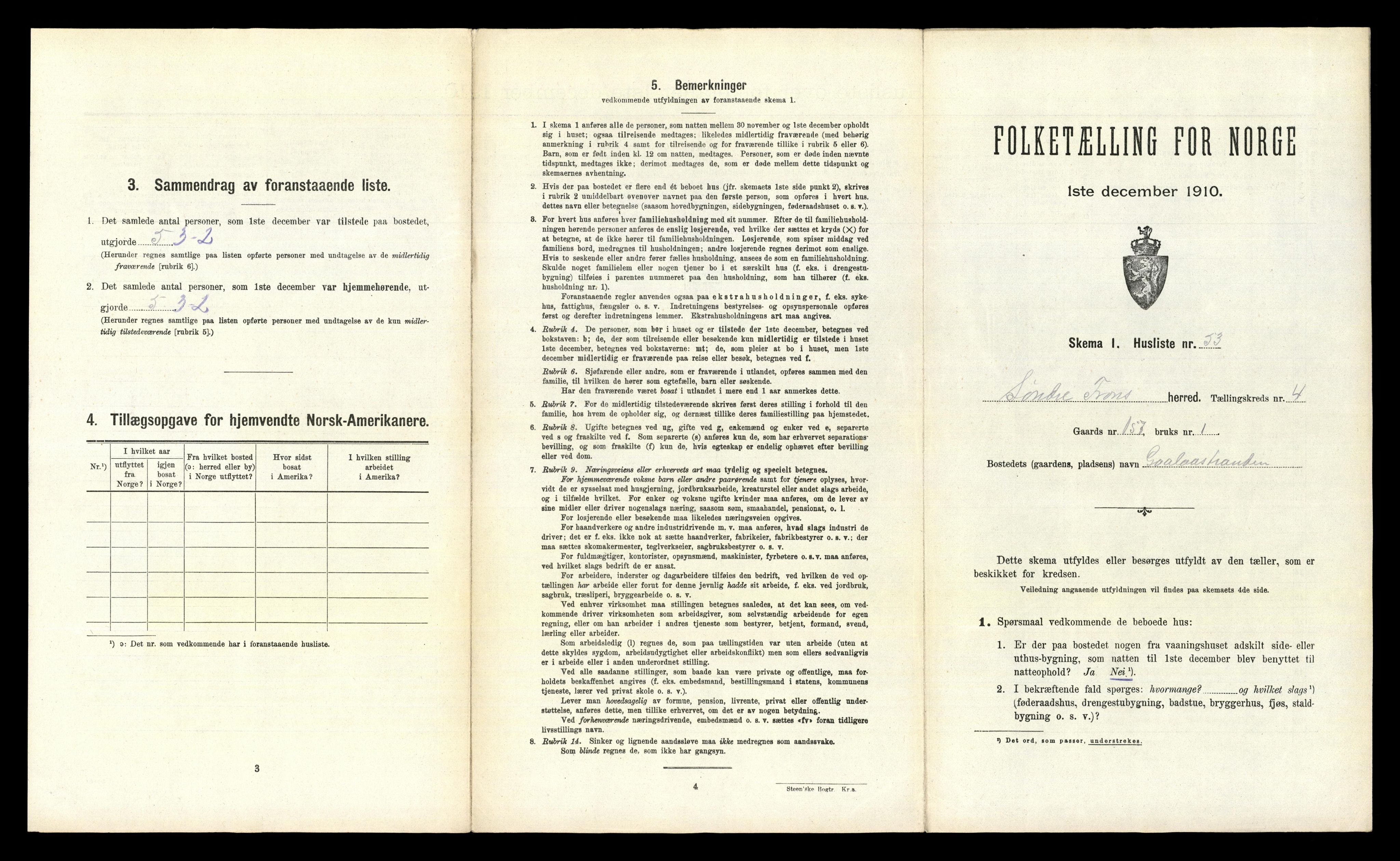 RA, Folketelling 1910 for 0519 Sør-Fron herred, 1910, s. 524