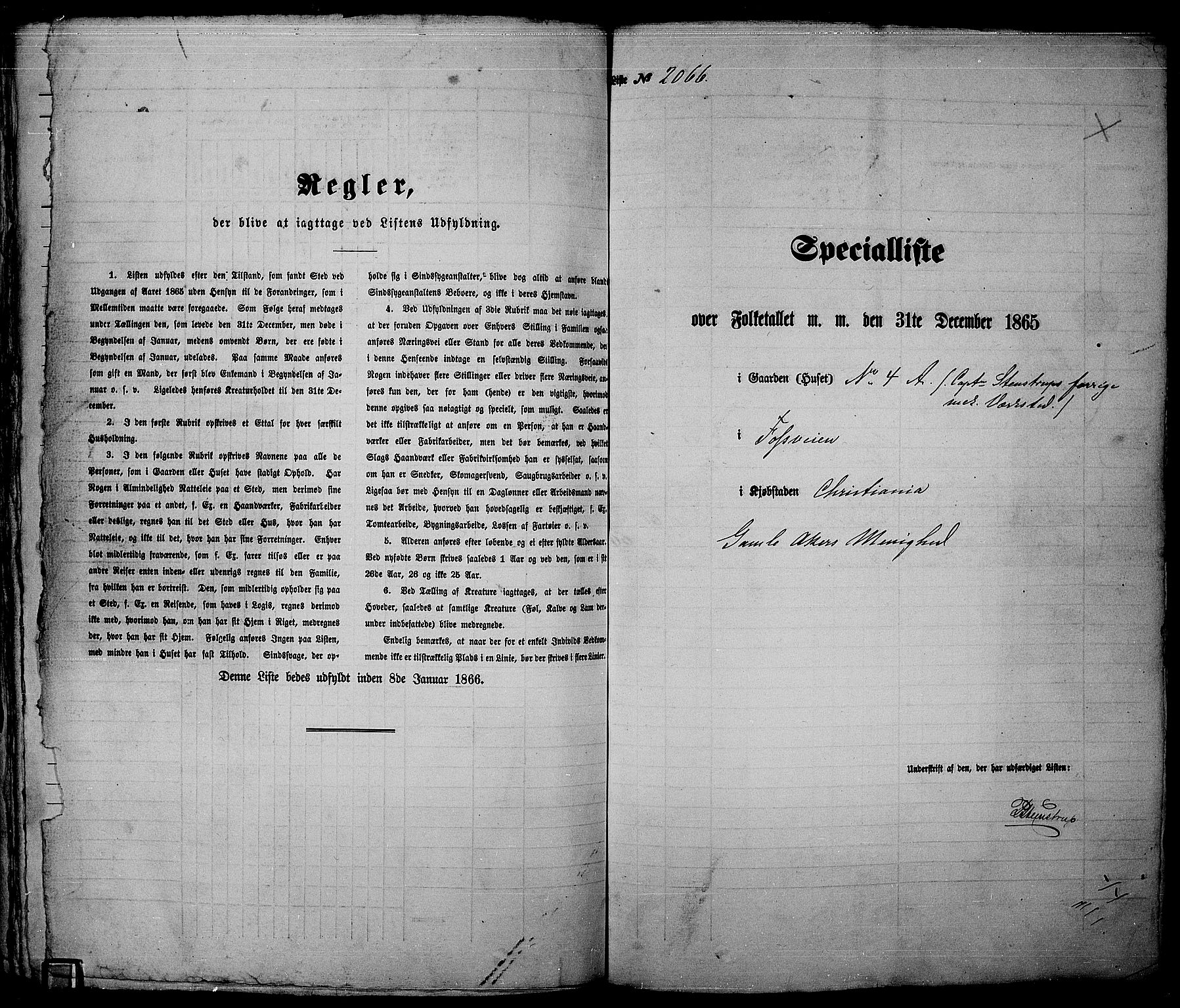 RA, Folketelling 1865 for 0301 Kristiania kjøpstad, 1865, s. 4611