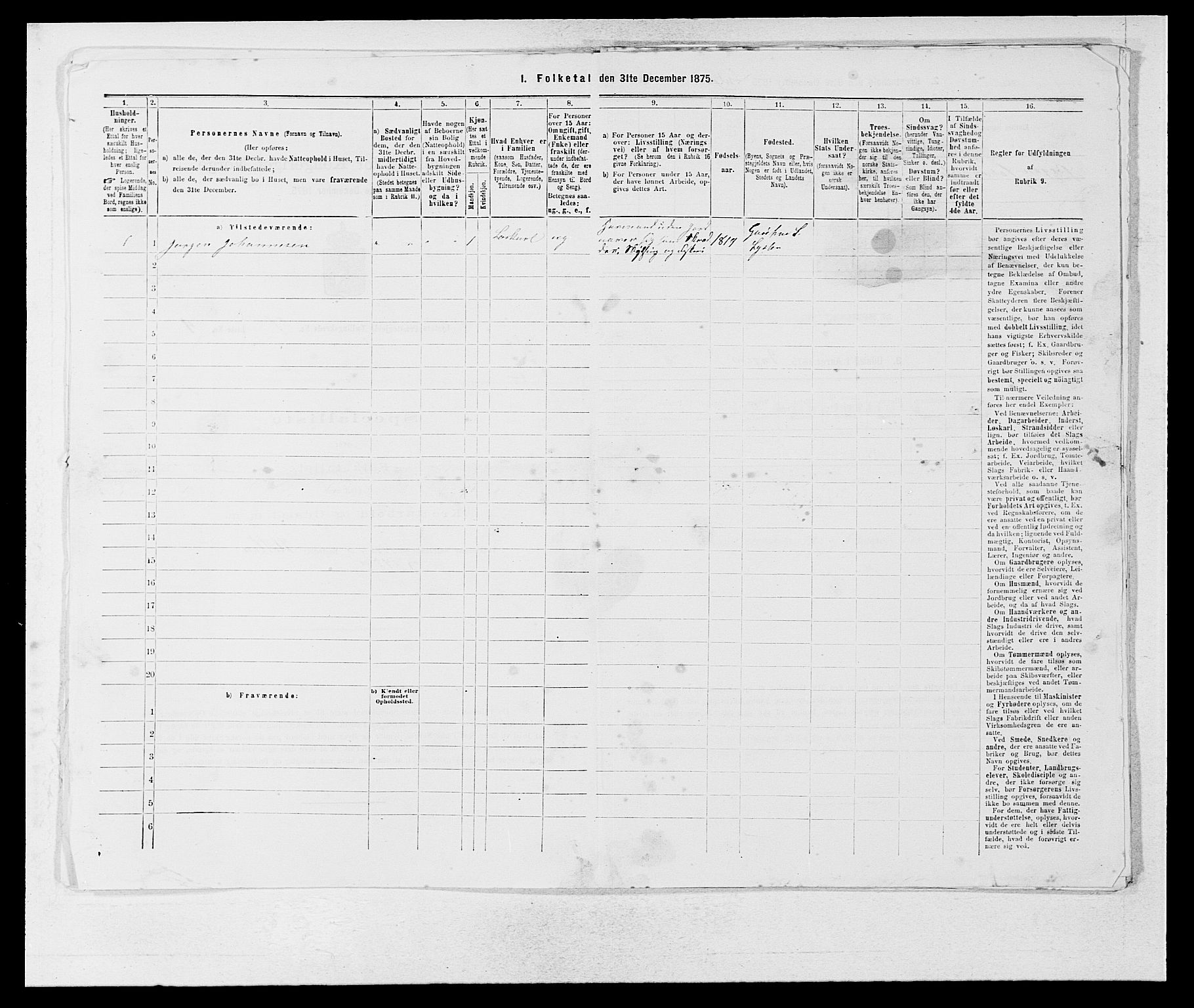 SAB, Folketelling 1875 for 1426P Luster prestegjeld, 1875, s. 1106