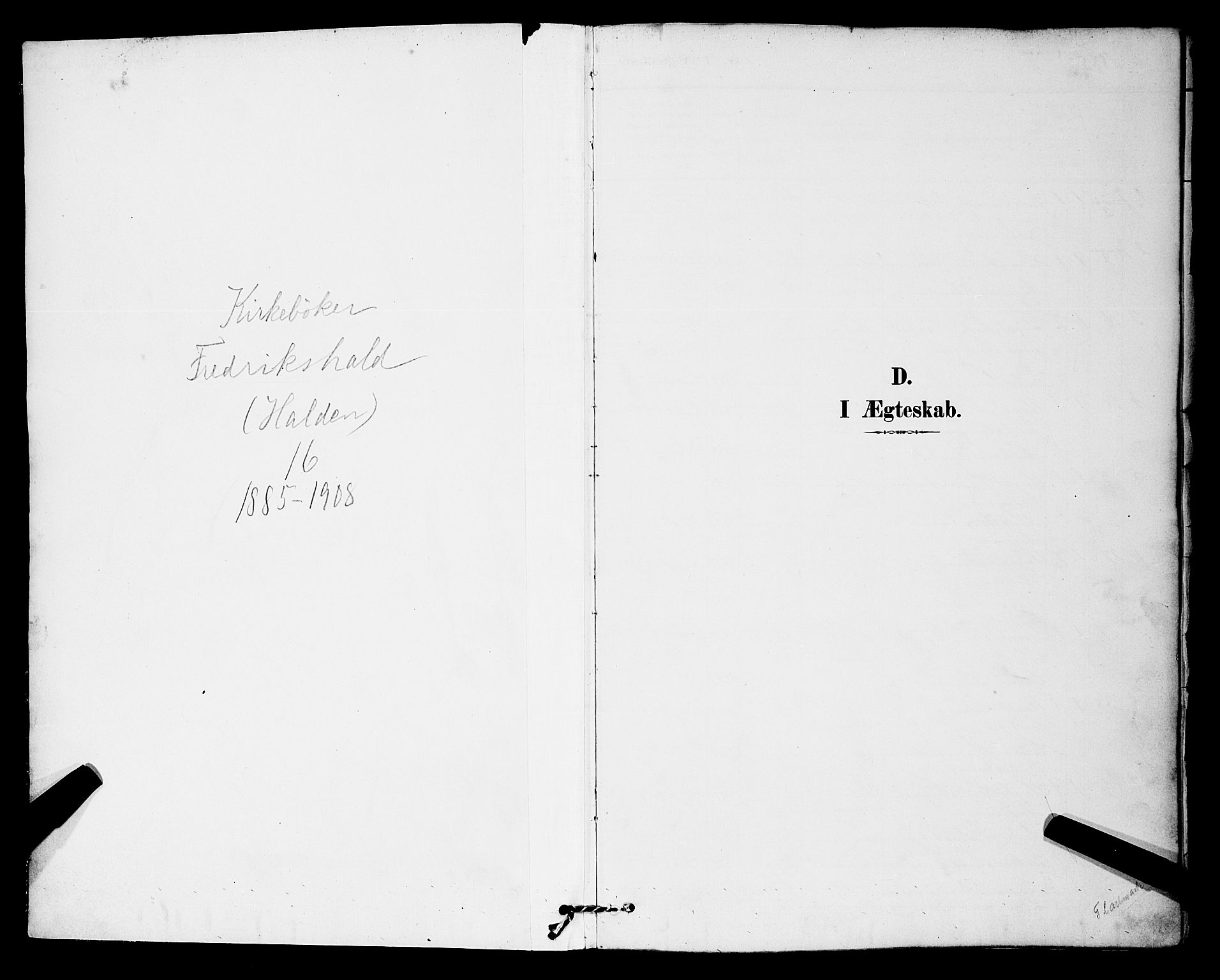 Halden prestekontor Kirkebøker, SAO/A-10909/G/Ga/L0009: Klokkerbok nr. 9, 1885-1908
