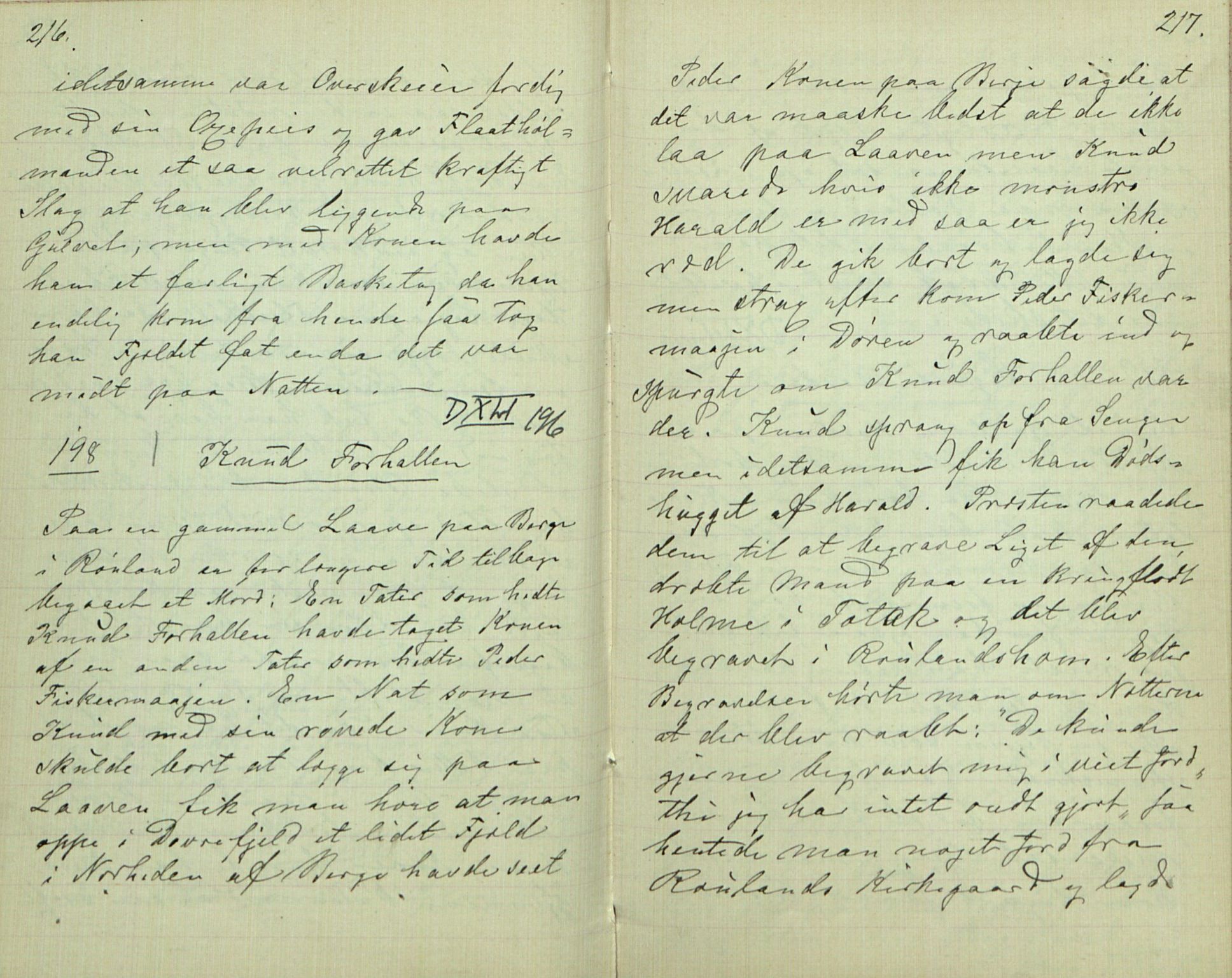 Rikard Berge, TEMU/TGM-A-1003/F/L0007/0006: 251-299 / 256 Samlet af Halvor Nilsen Tveten i Bø, 1893, s. 216-217