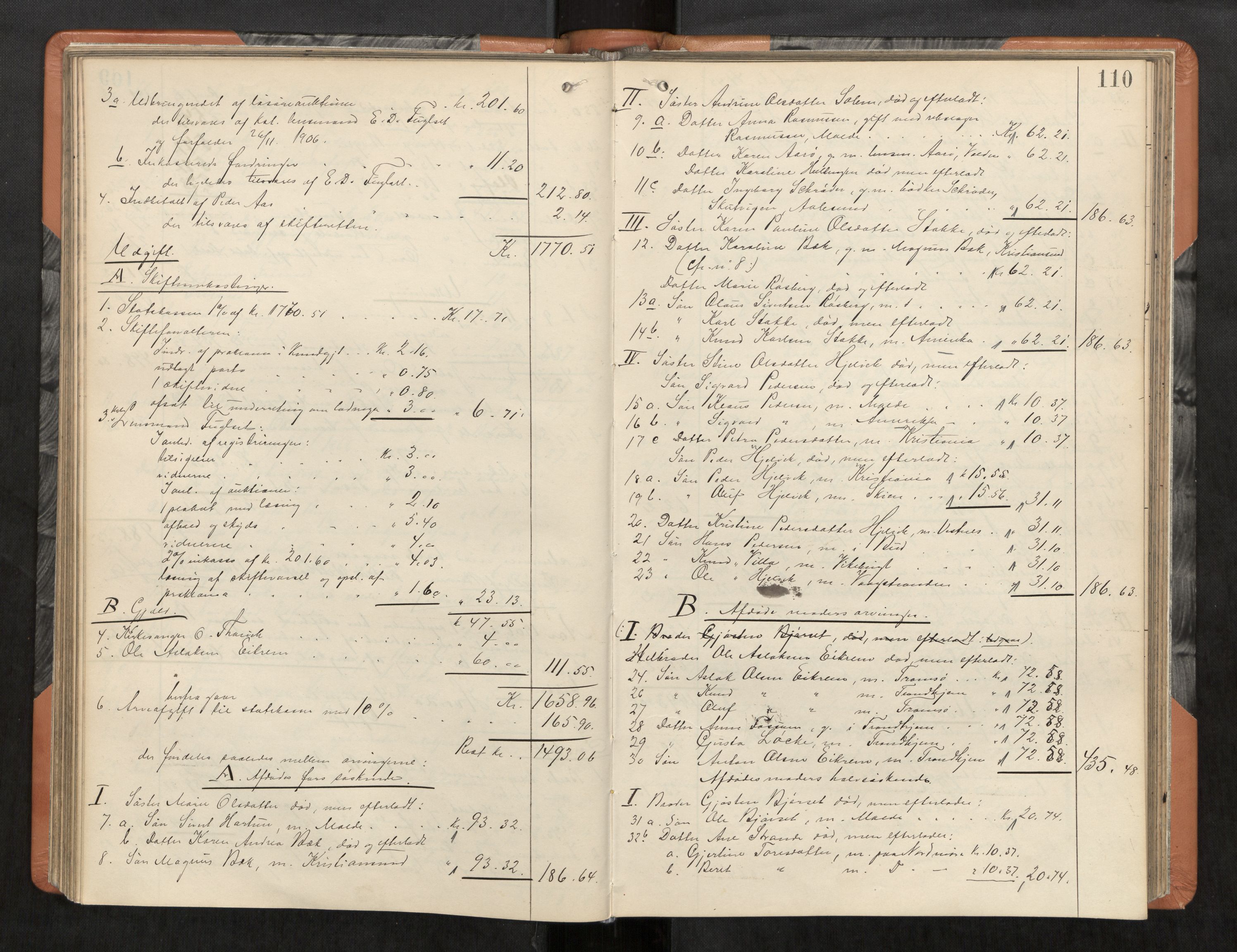 Romsdal sorenskriveri, AV/SAT-A-4149/1/3/3A/L0020: Skifteutlodnings Protokoll 6, 1905-1910, s. 110