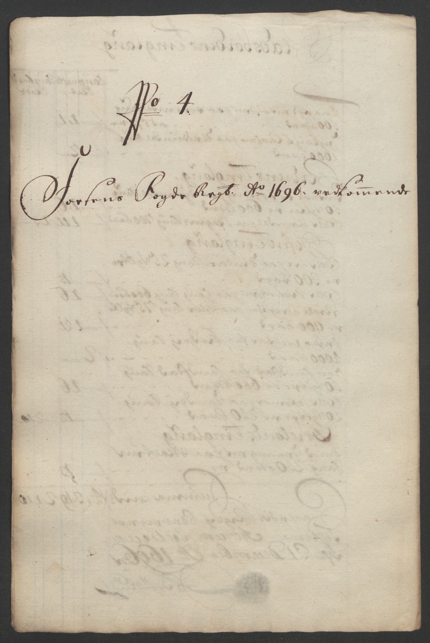 Rentekammeret inntil 1814, Reviderte regnskaper, Fogderegnskap, AV/RA-EA-4092/R57/L3851: Fogderegnskap Fosen, 1695-1696, s. 246