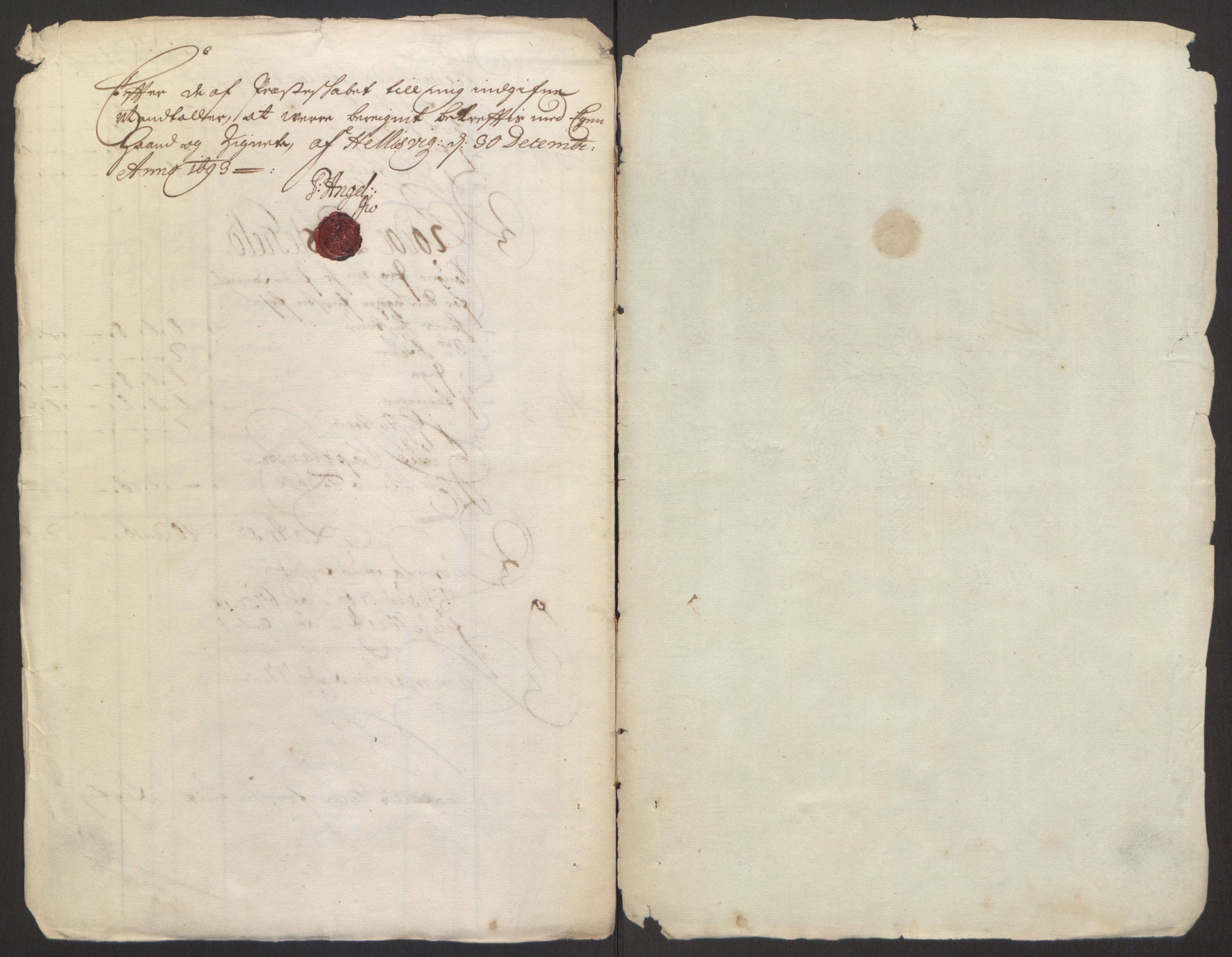 Rentekammeret inntil 1814, Reviderte regnskaper, Fogderegnskap, AV/RA-EA-4092/R65/L4505: Fogderegnskap Helgeland, 1693-1696, s. 117