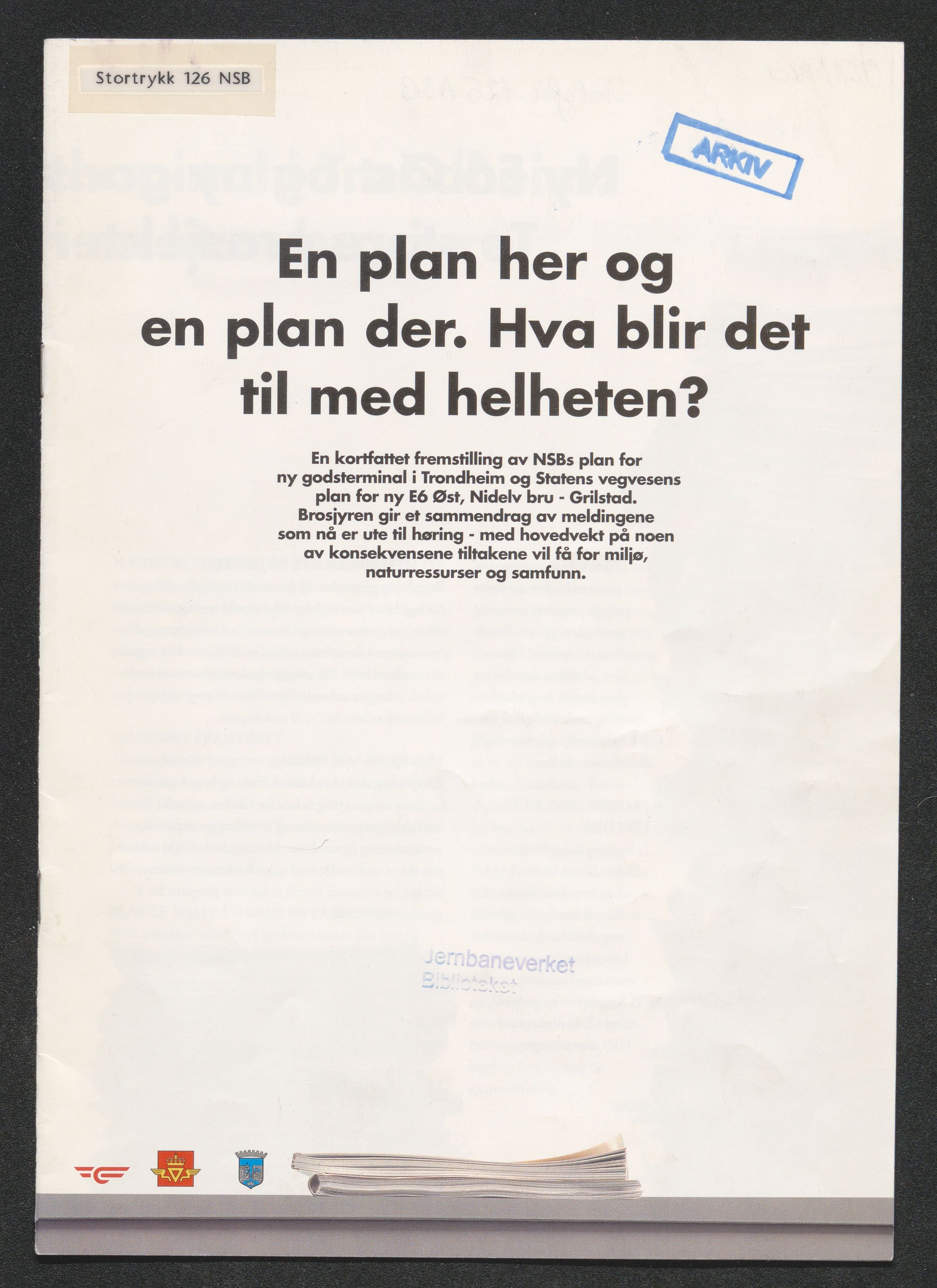 Norges Statsbaner Bibliotek (NSB), AV/SAKO-A-355/F/Fb/L0002: Stortrykk 76 - 139, 1952-2002