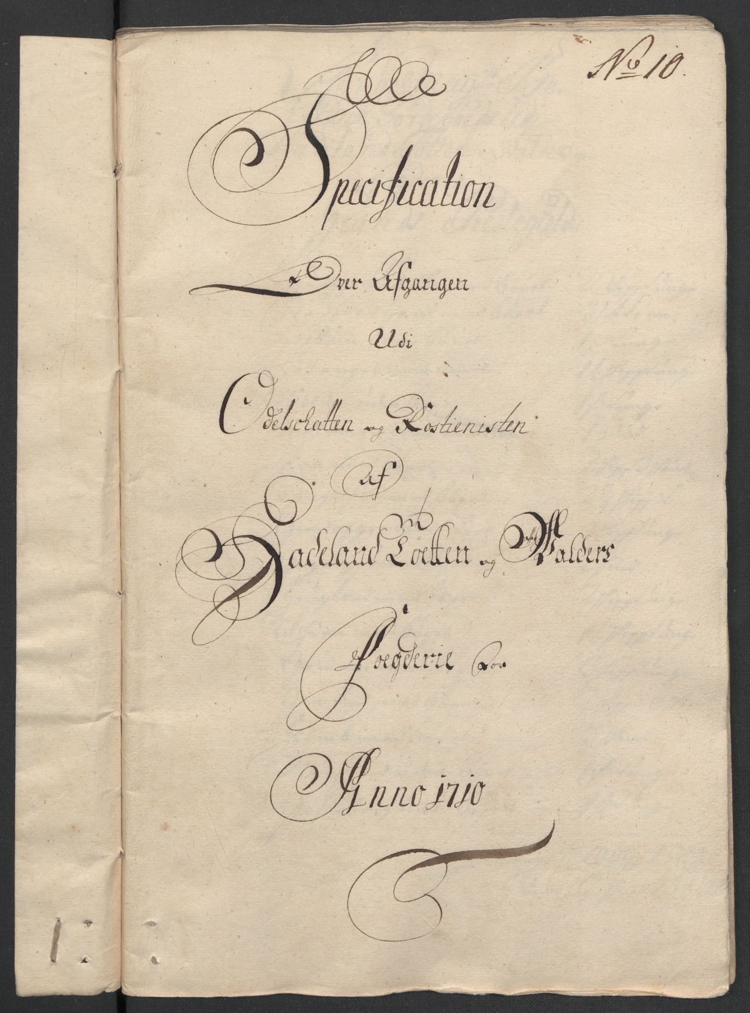 Rentekammeret inntil 1814, Reviderte regnskaper, Fogderegnskap, RA/EA-4092/R18/L1307: Fogderegnskap Hadeland, Toten og Valdres, 1710, s. 61