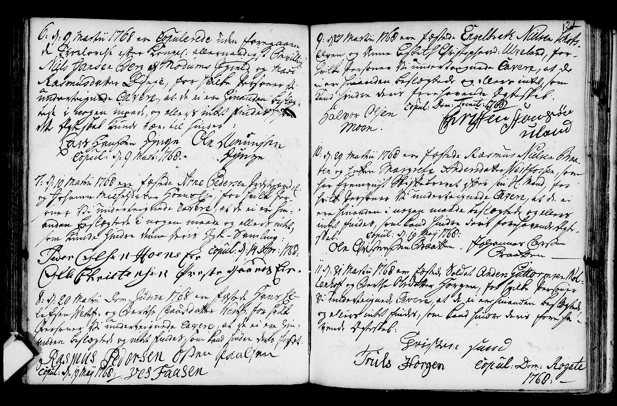 Fiskum kirkebøker, SAKO/A-15/G/Ga/L0001: Klokkerbok nr. 1, 1751-1764, s. 121
