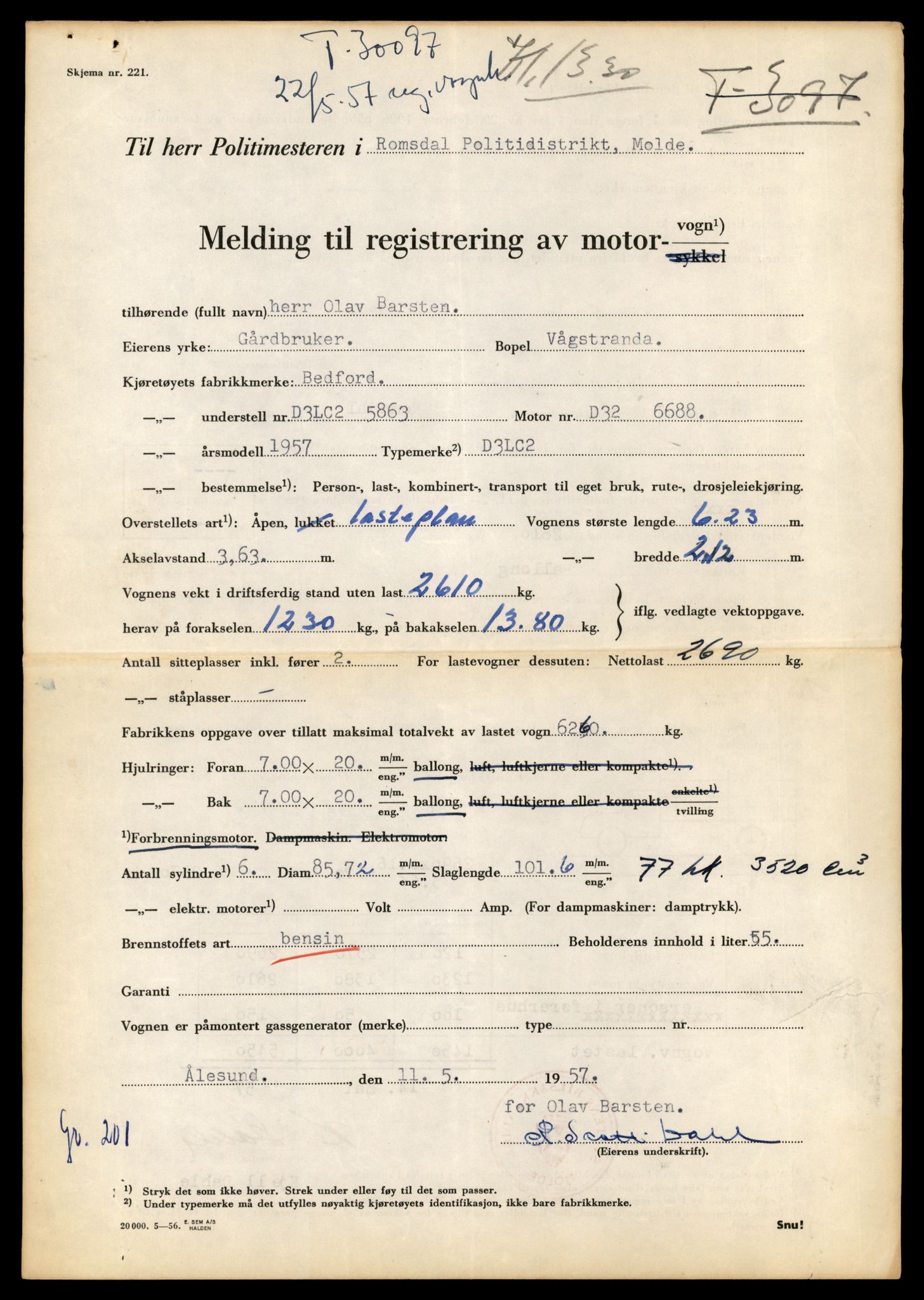 Møre og Romsdal vegkontor - Ålesund trafikkstasjon, AV/SAT-A-4099/F/Fe/L0035: Registreringskort for kjøretøy T 12653 - T 12829, 1927-1998, s. 1877