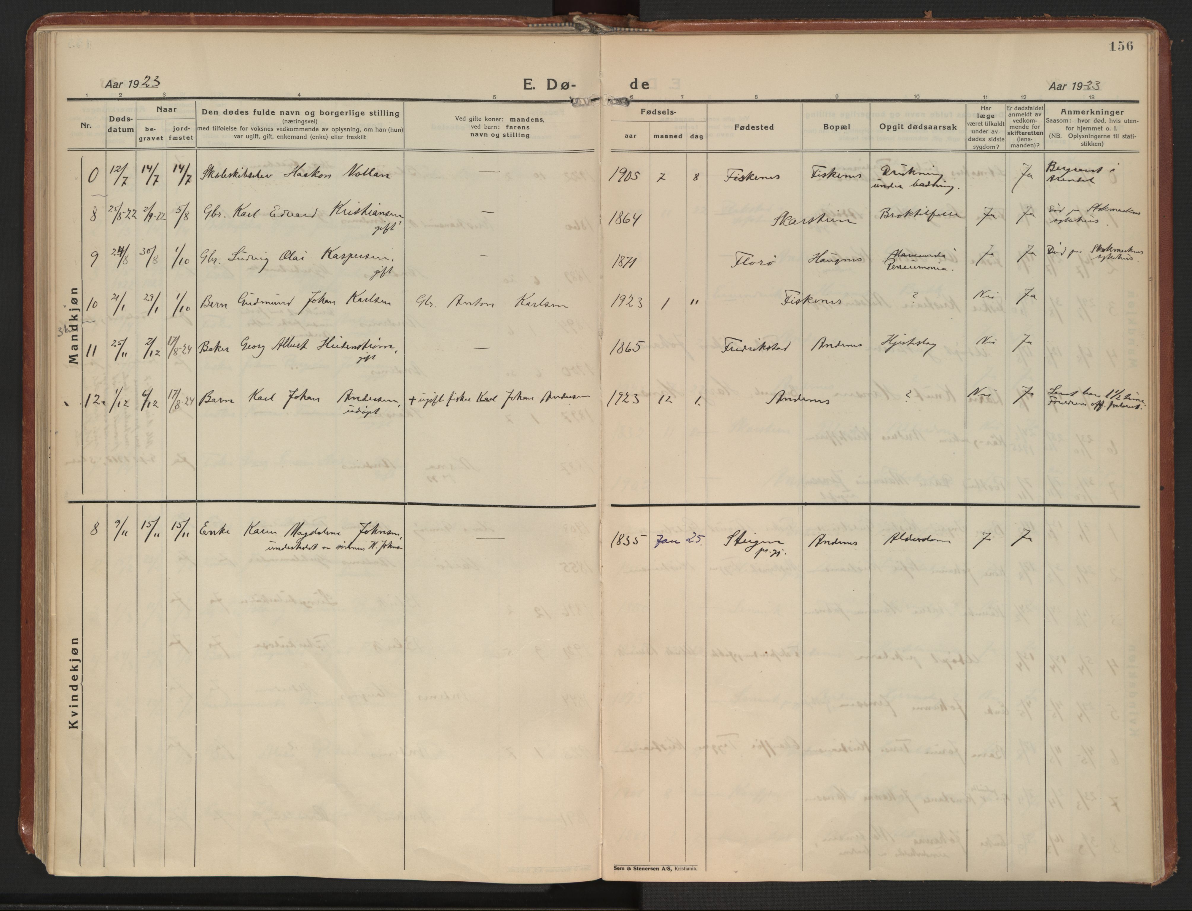 Ministerialprotokoller, klokkerbøker og fødselsregistre - Nordland, AV/SAT-A-1459/899/L1441: Ministerialbok nr. 899A09, 1923-1939, s. 156