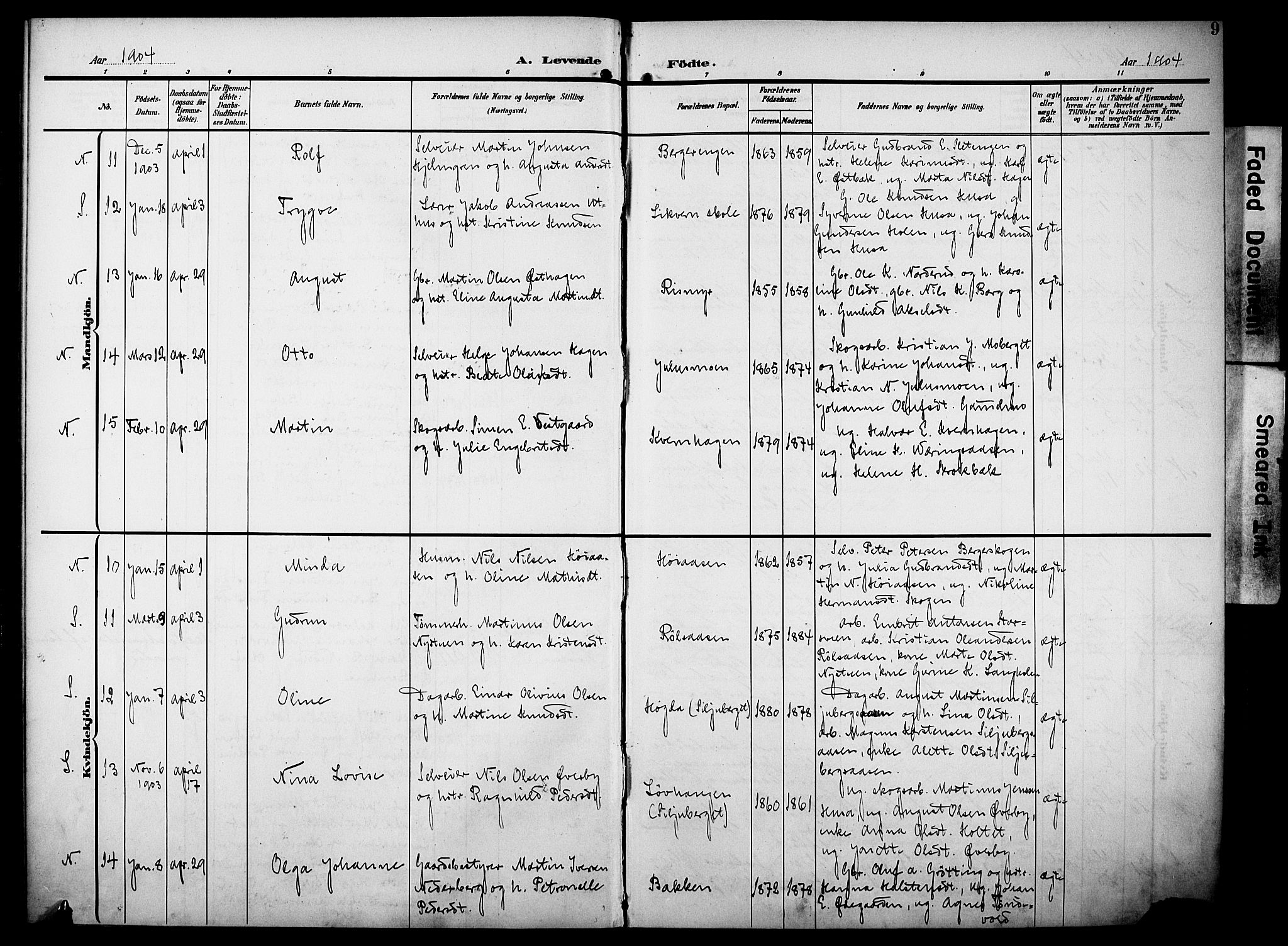 Elverum prestekontor, AV/SAH-PREST-044/H/Ha/Haa/L0016: Ministerialbok nr. 16, 1903-1912, s. 9