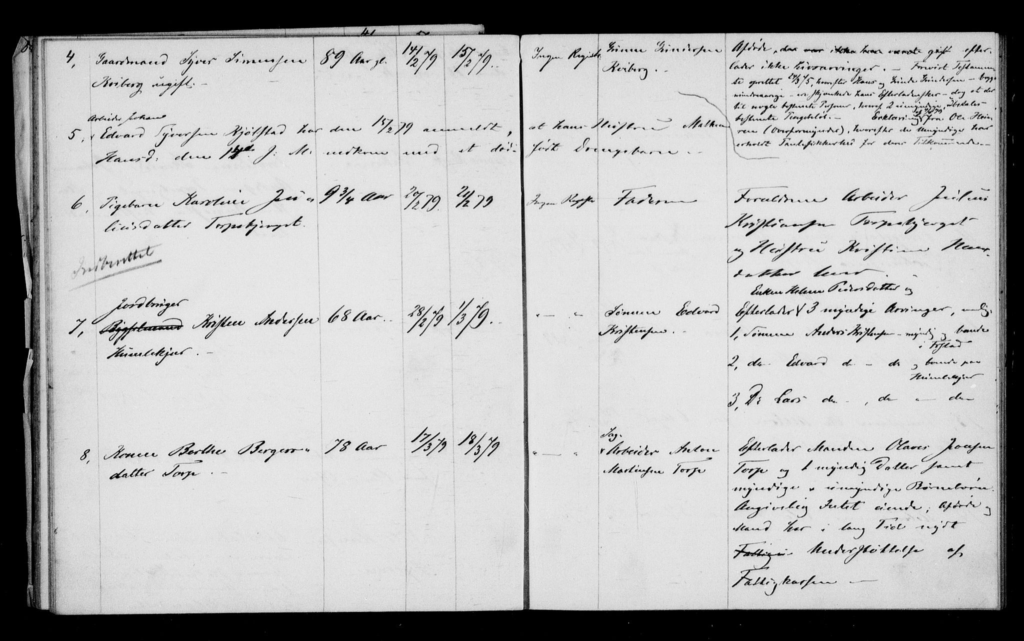Borge lensmannskontor (Østfold), AV/SAO-A-10176/H/Ha/Haa/L0001: Dødsfallsprotokoll, 1876-1881