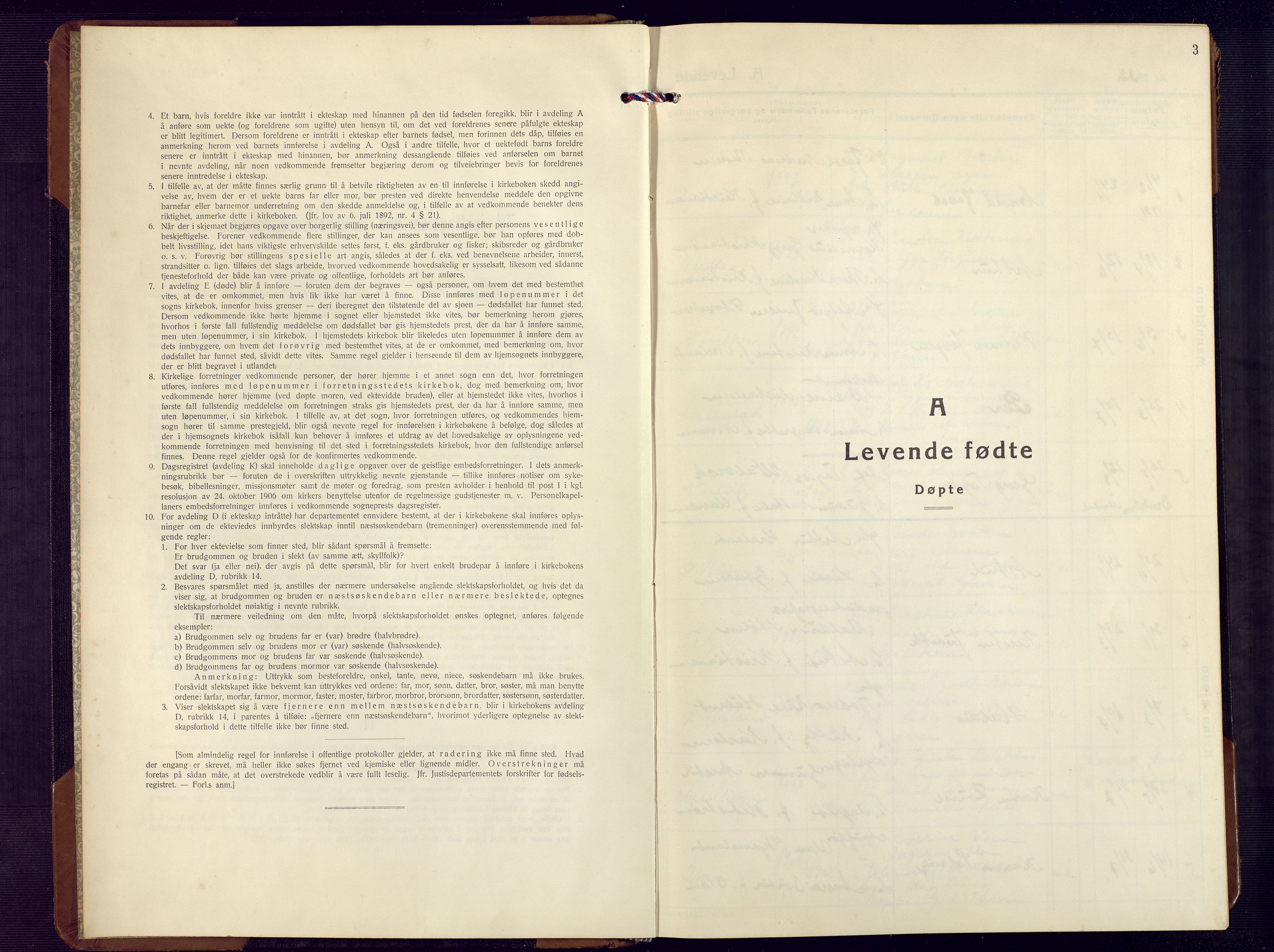 Mandal sokneprestkontor, SAK/1111-0030/F/Fb/Fba/L0014: Klokkerbok nr. B 8, 1932-1952, s. 3