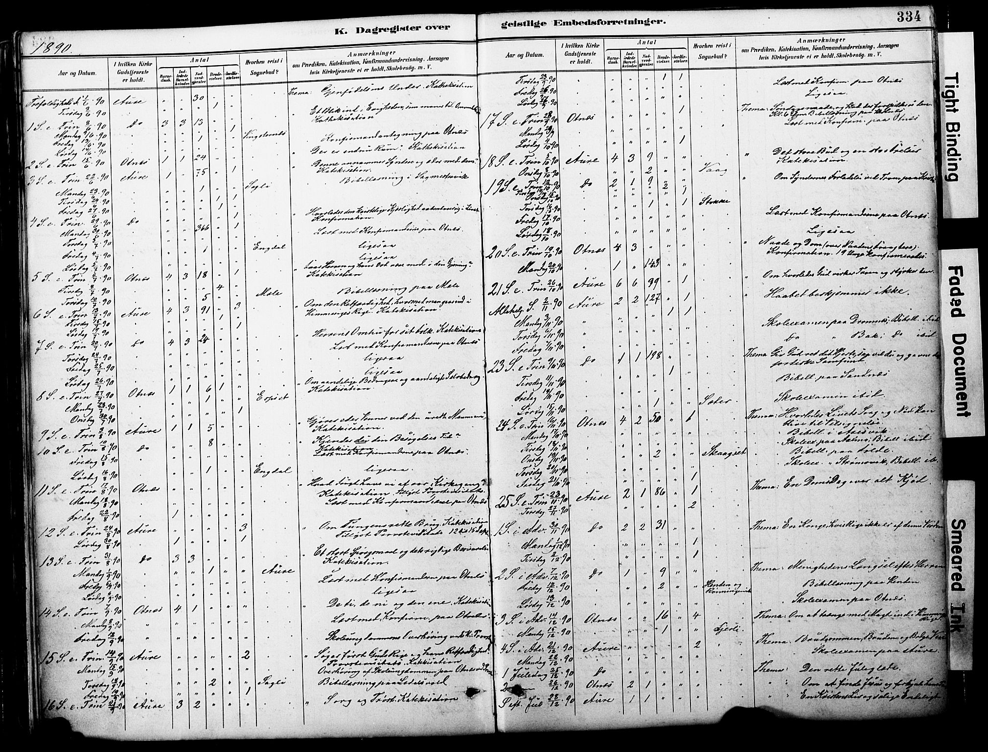 Ministerialprotokoller, klokkerbøker og fødselsregistre - Møre og Romsdal, AV/SAT-A-1454/578/L0907: Ministerialbok nr. 578A06, 1887-1904, s. 334