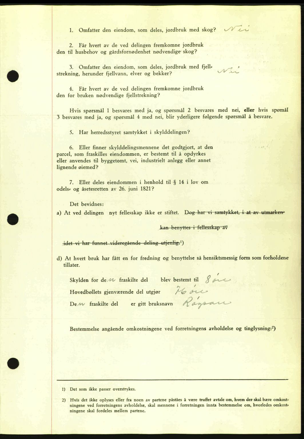 Romsdal sorenskriveri, AV/SAT-A-4149/1/2/2C: Pantebok nr. A15, 1943-1944, Dagboknr: 2188/1943