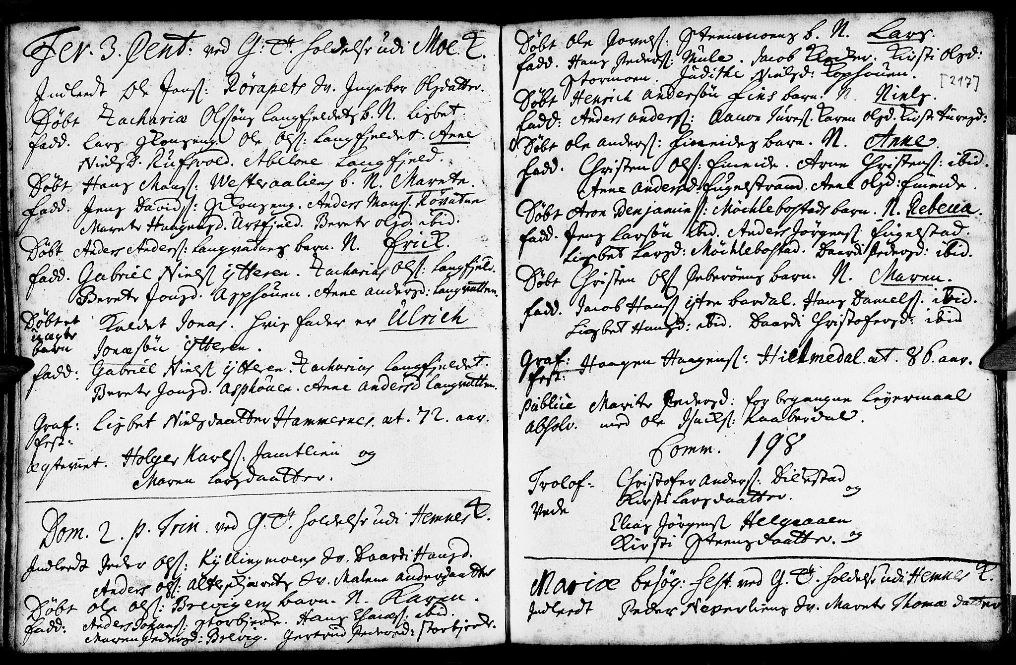 Ministerialprotokoller, klokkerbøker og fødselsregistre - Nordland, AV/SAT-A-1459/825/L0345: Ministerialbok nr. 825A01, 1704-1728, s. 217