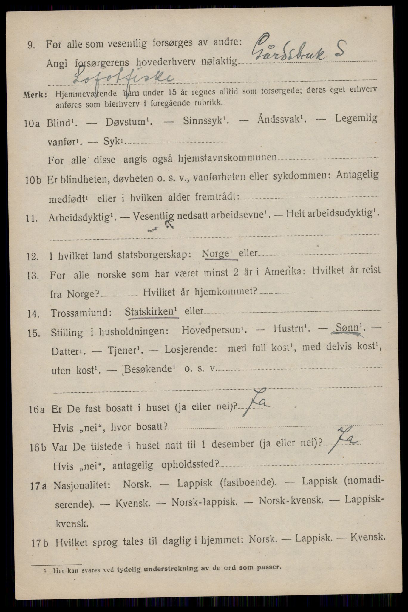 SAT, Folketelling 1920 for 1859 Flakstad herred, 1920, s. 3398