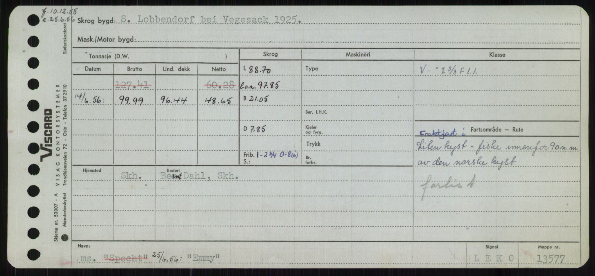 Sjøfartsdirektoratet med forløpere, Skipsmålingen, RA/S-1627/H/Ha/L0002/0001: Fartøy, Eik-Hill / Fartøy, Eik-F, s. 159