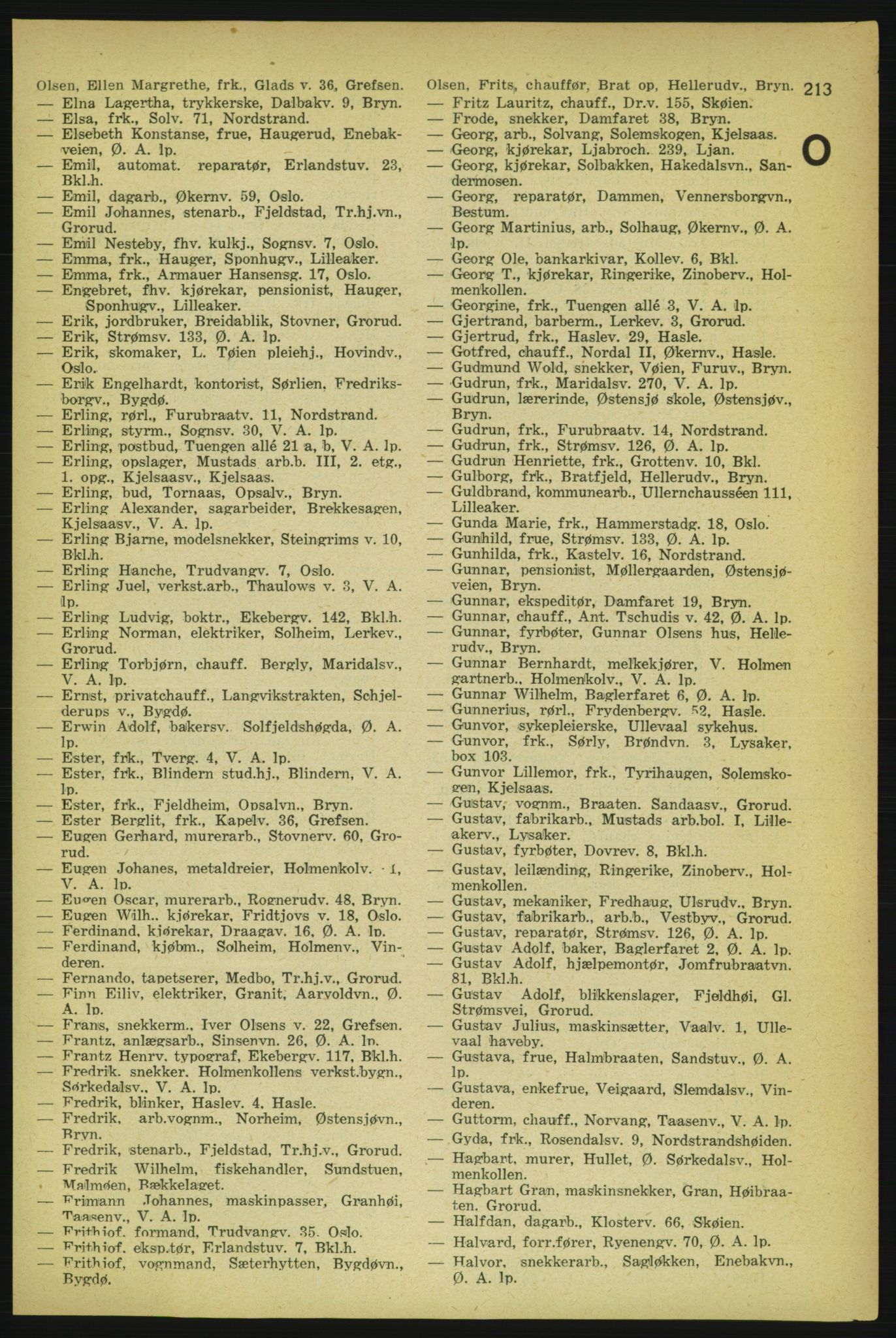 Aker adressebok/adressekalender, PUBL/001/A/004: Aker adressebok, 1929, s. 213