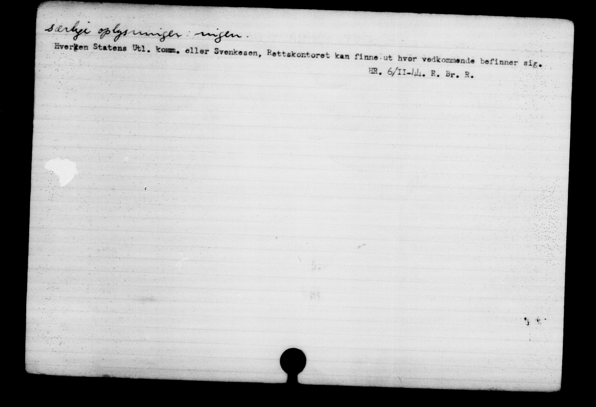 Utenriksstasjonene, Legasjonen i Stockholm, Flyktningkontoret, AV/RA-S-6753/V/Va/L0002: Kjesäterkartoteket, flyktninger med registreringsnr. 1001-2000, 1940-1945, s. 53