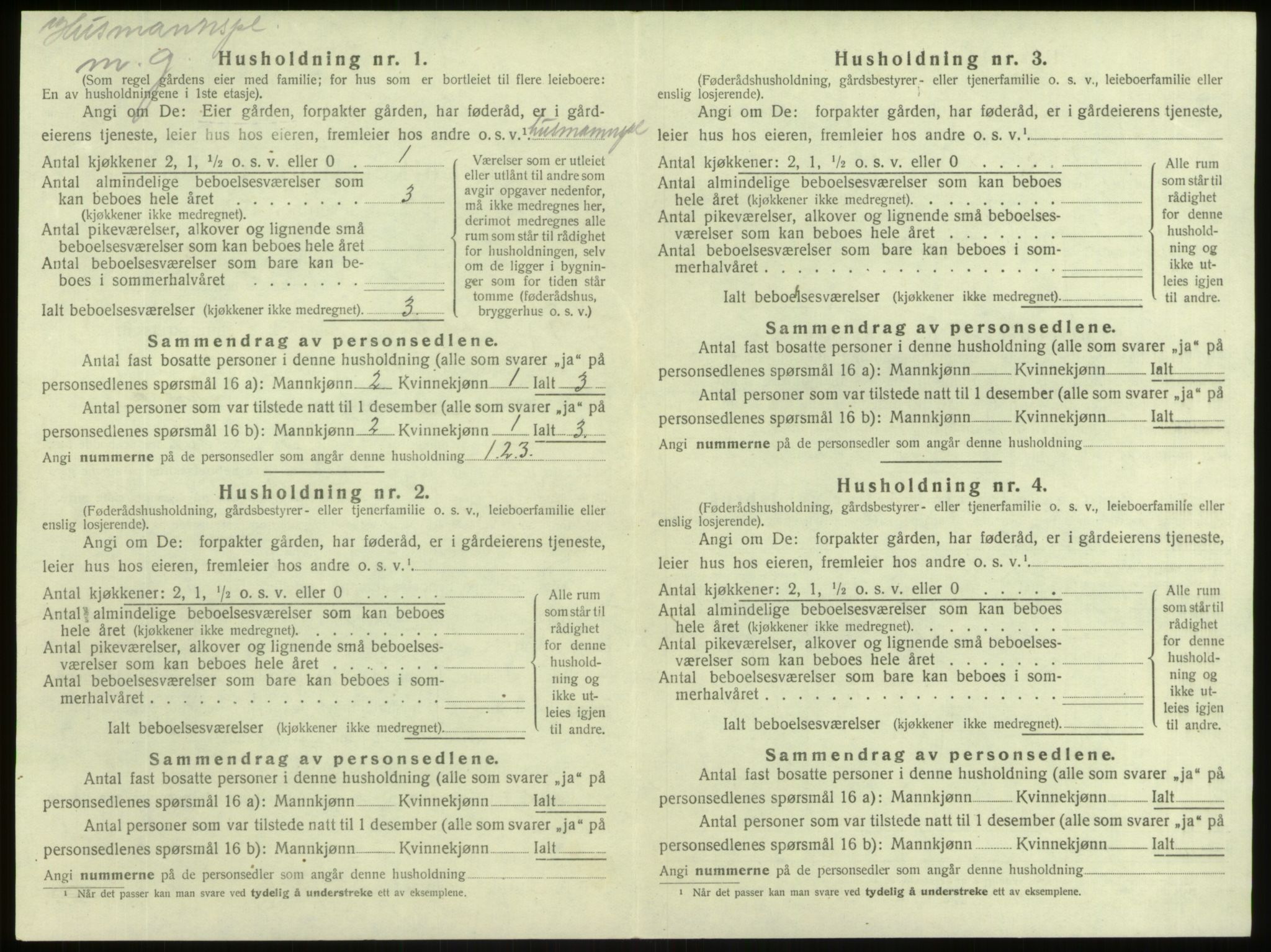 SAB, Folketelling 1920 for 1422 Lærdal herred, 1920, s. 721