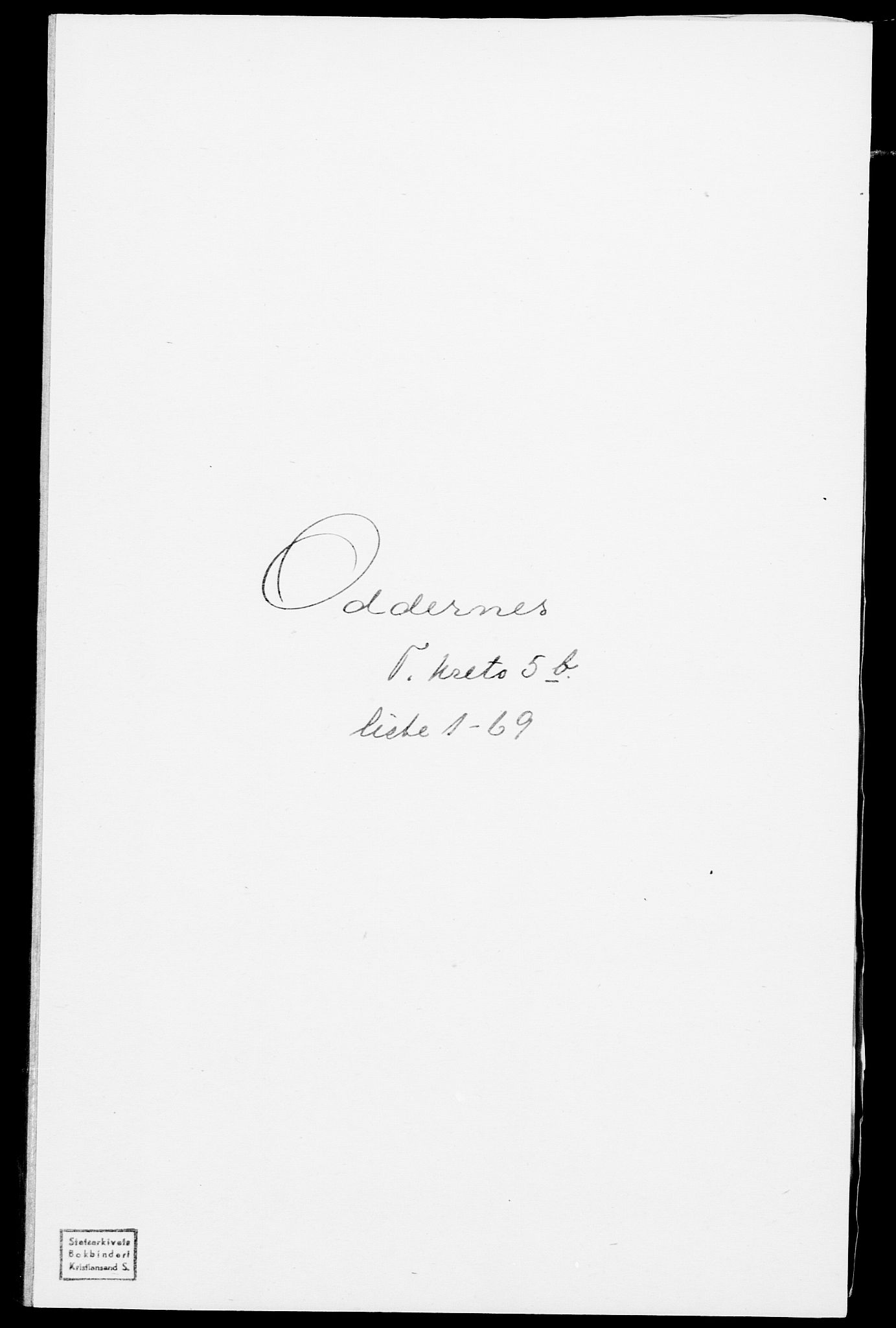 SAK, Folketelling 1875 for 1012P Oddernes prestegjeld, 1875, s. 840
