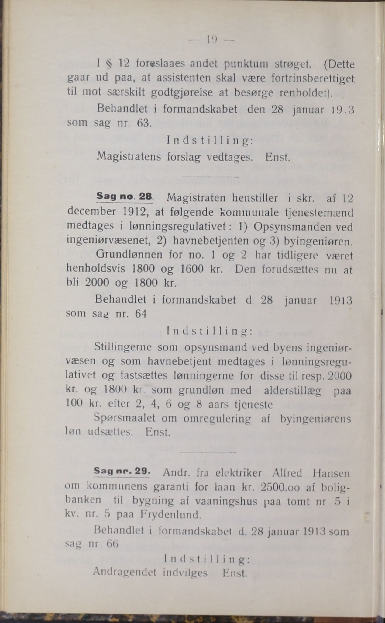 Narvik kommune. Formannskap , AIN/K-18050.150/A/Ab/L0003: Møtebok, 1913