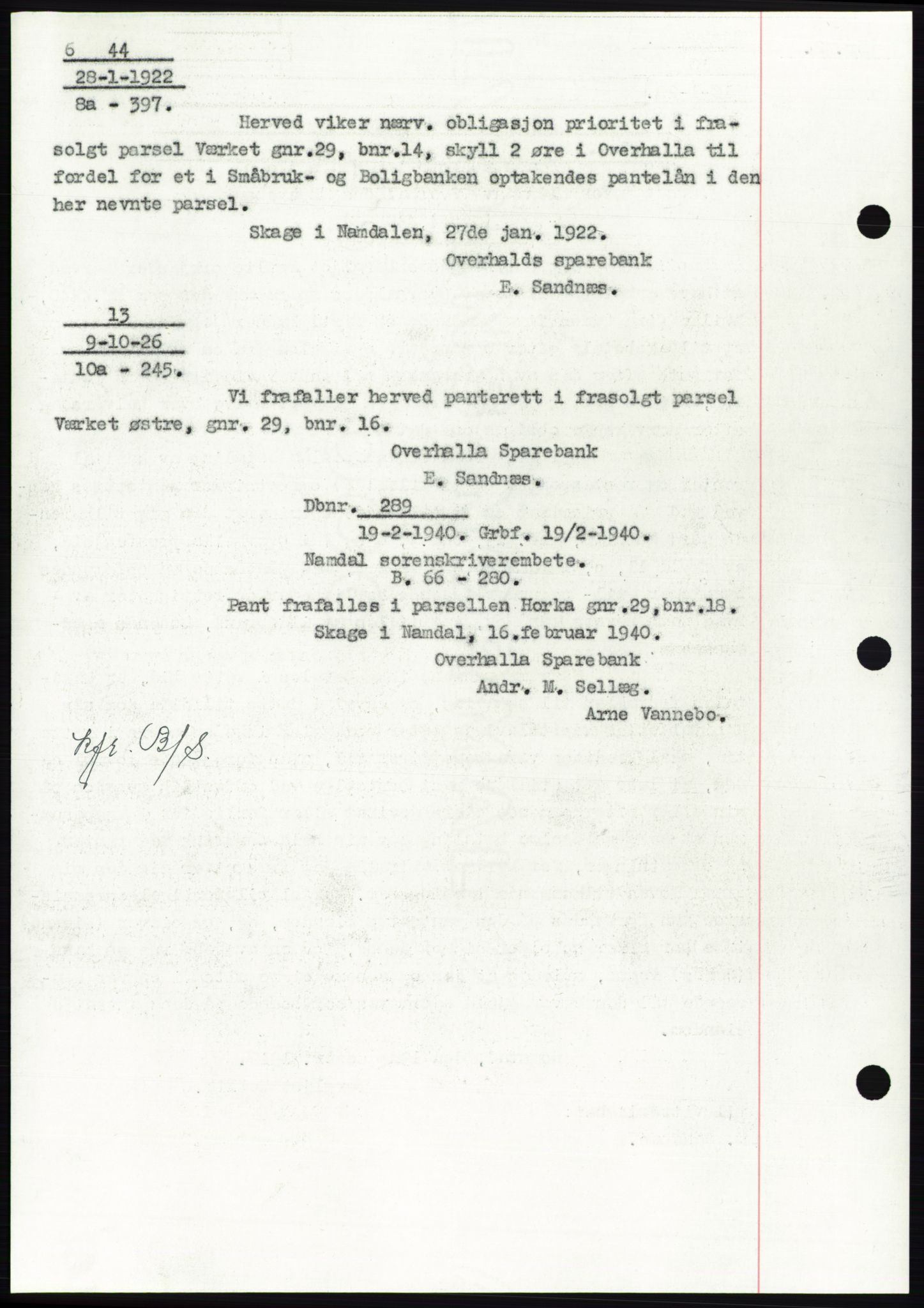 Namdal sorenskriveri, SAT/A-4133/1/2/2C: Pantebok nr. -, 1916-1921, Tingl.dato: 10.01.1920