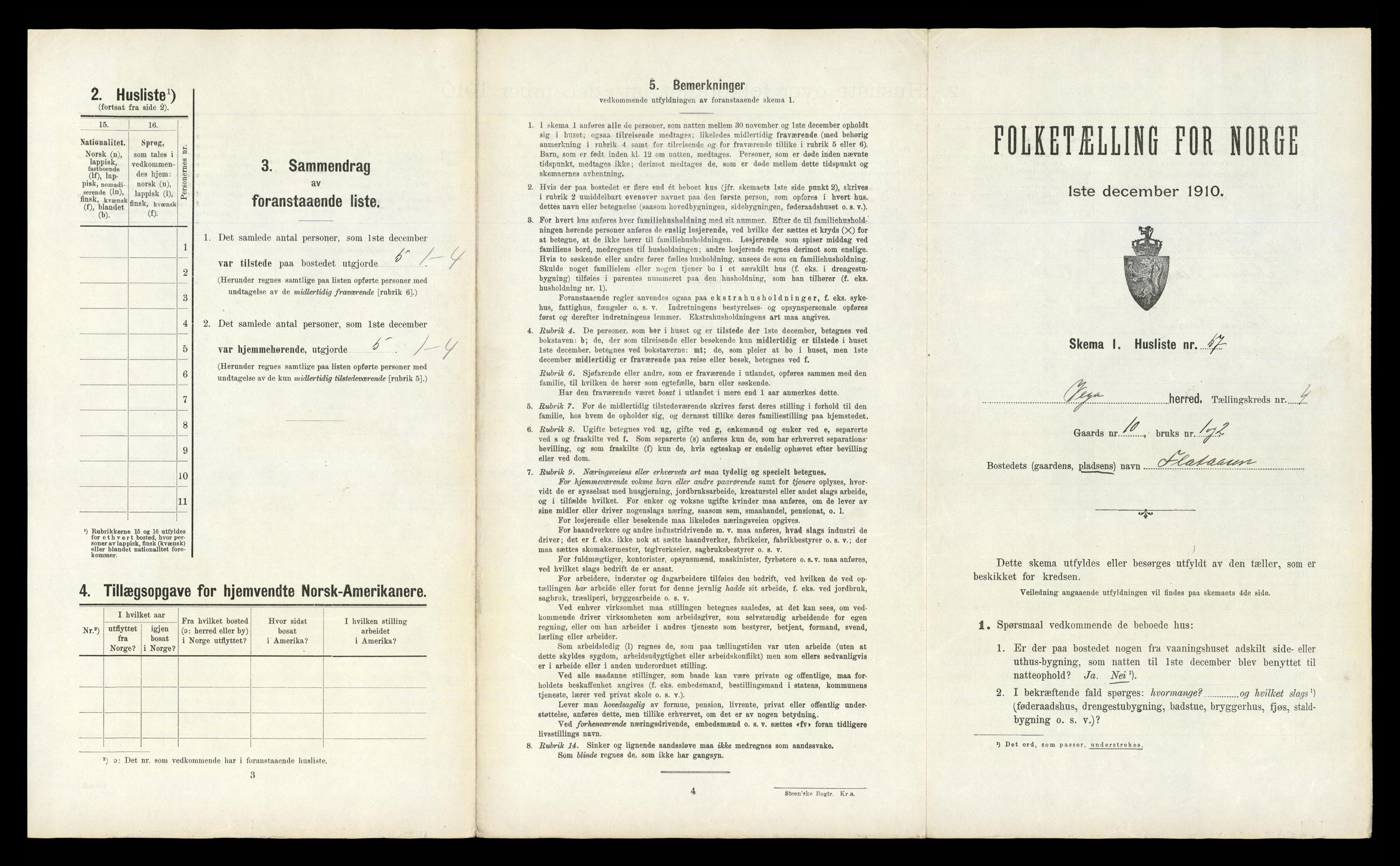 RA, Folketelling 1910 for 1815 Vega herred, 1910, s. 404