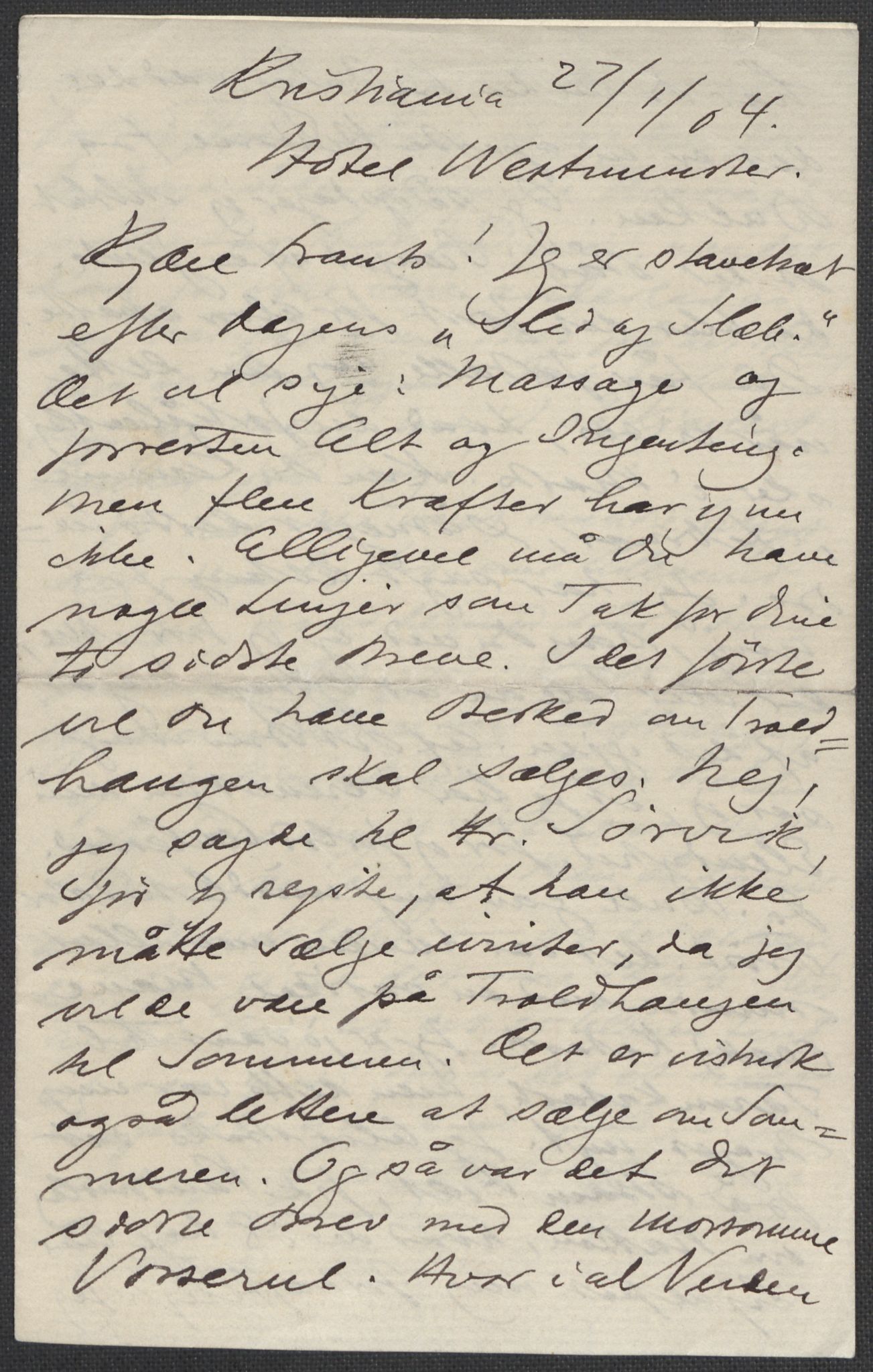 Beyer, Frants, RA/PA-0132/F/L0001: Brev fra Edvard Grieg til Frantz Beyer og "En del optegnelser som kan tjene til kommentar til brevene" av Marie Beyer, 1872-1907, s. 750