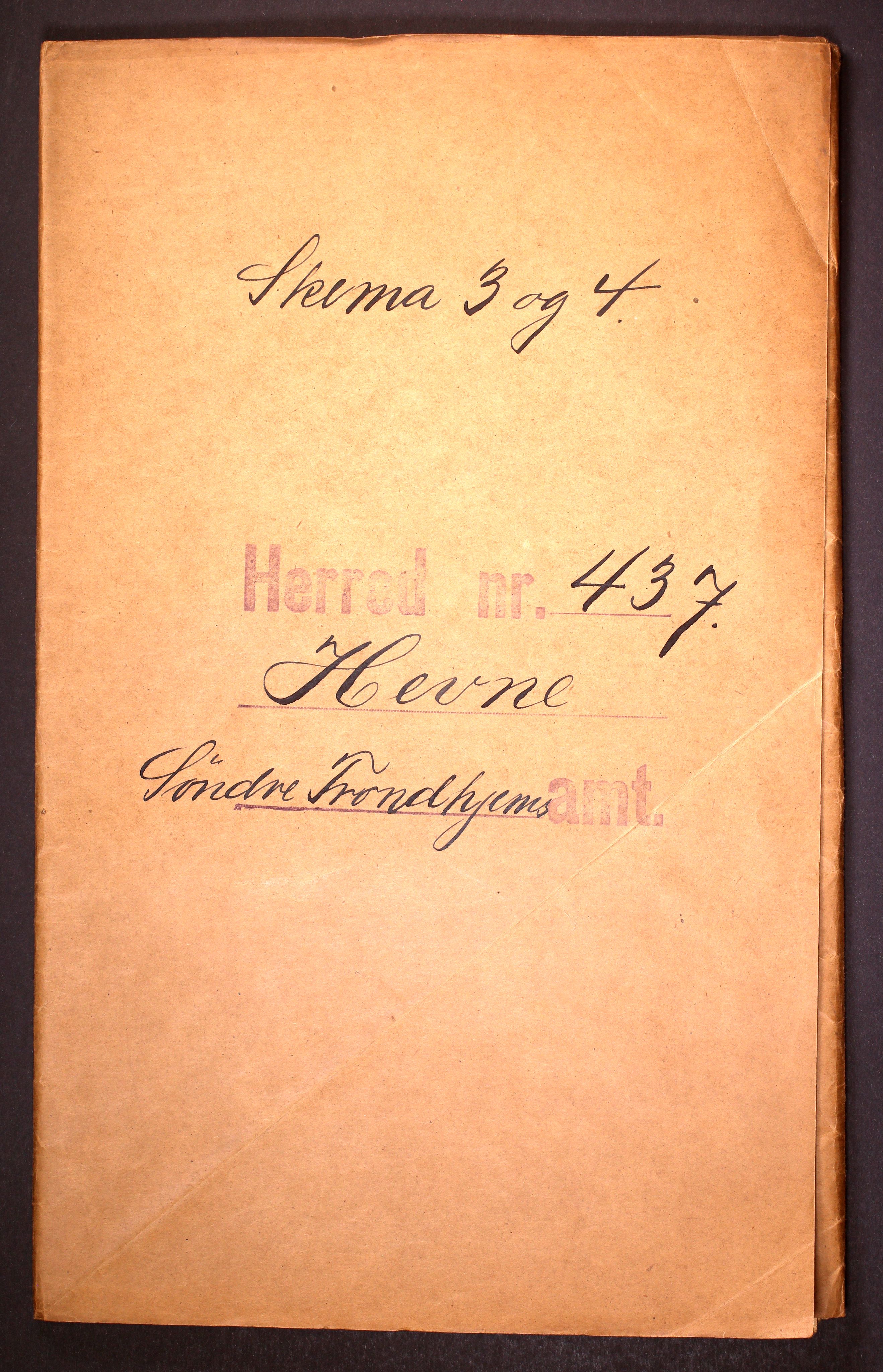 RA, Folketelling 1910 for 1612 Hemne herred, 1910, s. 1