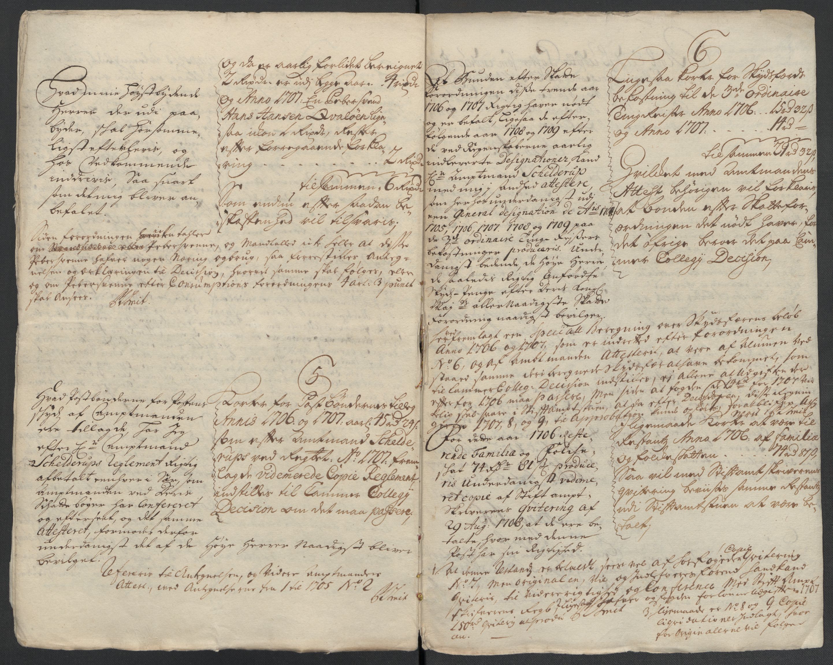 Rentekammeret inntil 1814, Reviderte regnskaper, Fogderegnskap, RA/EA-4092/R65/L4509: Fogderegnskap Helgeland, 1706-1707, s. 279