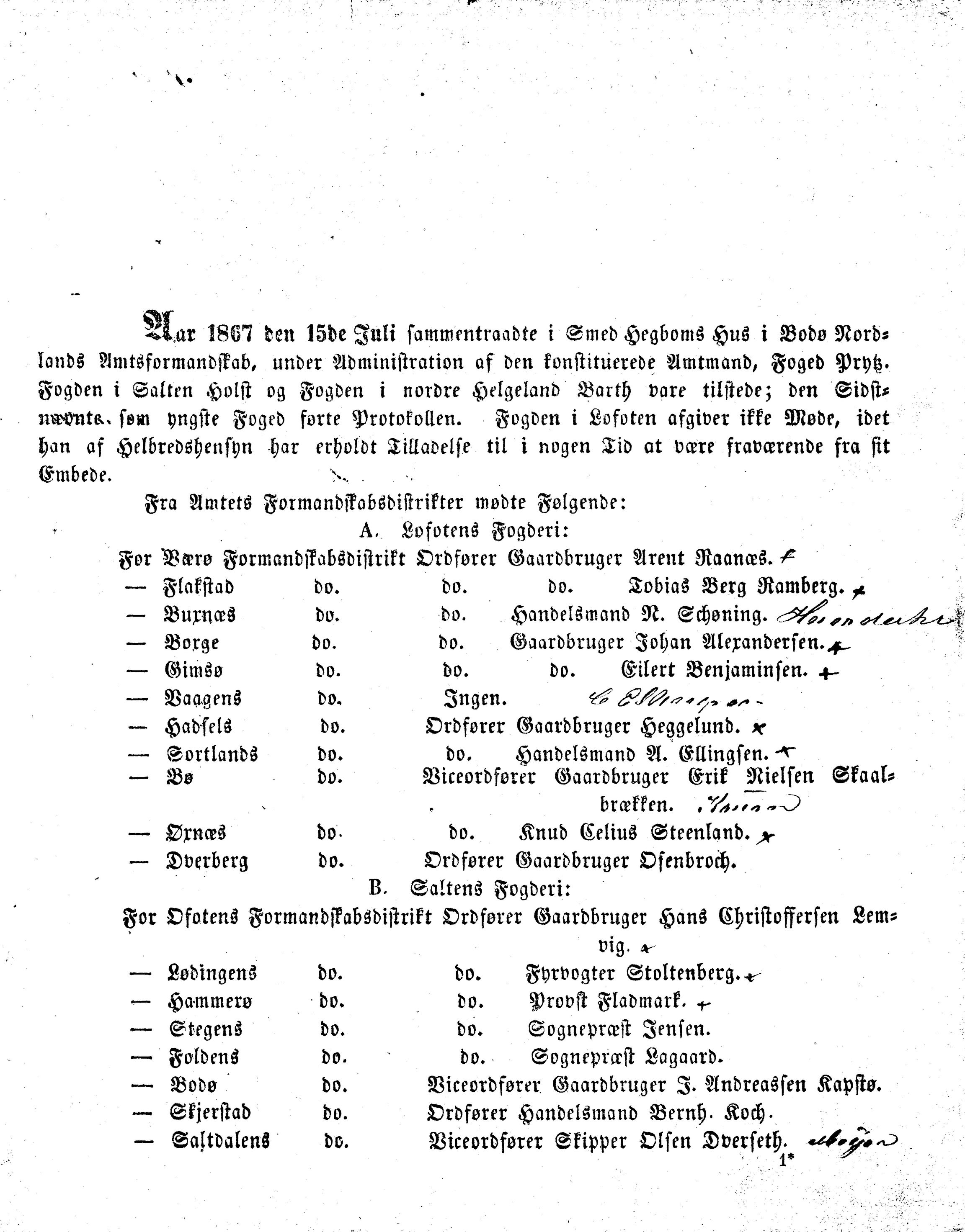 Nordland Fylkeskommune. Fylkestinget, AIN/NFK-17/176/A/Ac/L0005: Fylkestingsforhandlinger 1866-1870, 1866-1870