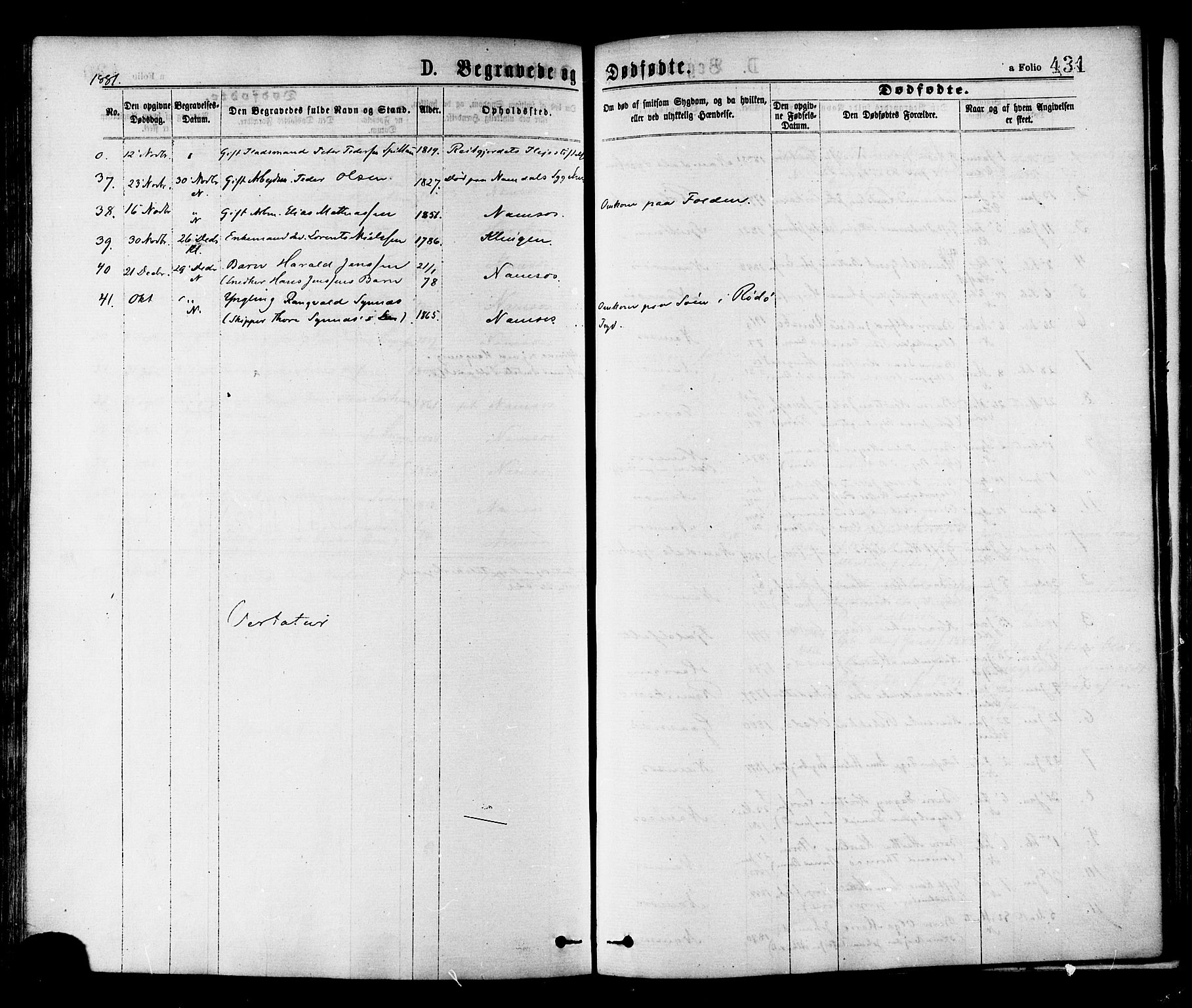 Ministerialprotokoller, klokkerbøker og fødselsregistre - Nord-Trøndelag, SAT/A-1458/768/L0572: Ministerialbok nr. 768A07, 1874-1886, s. 431