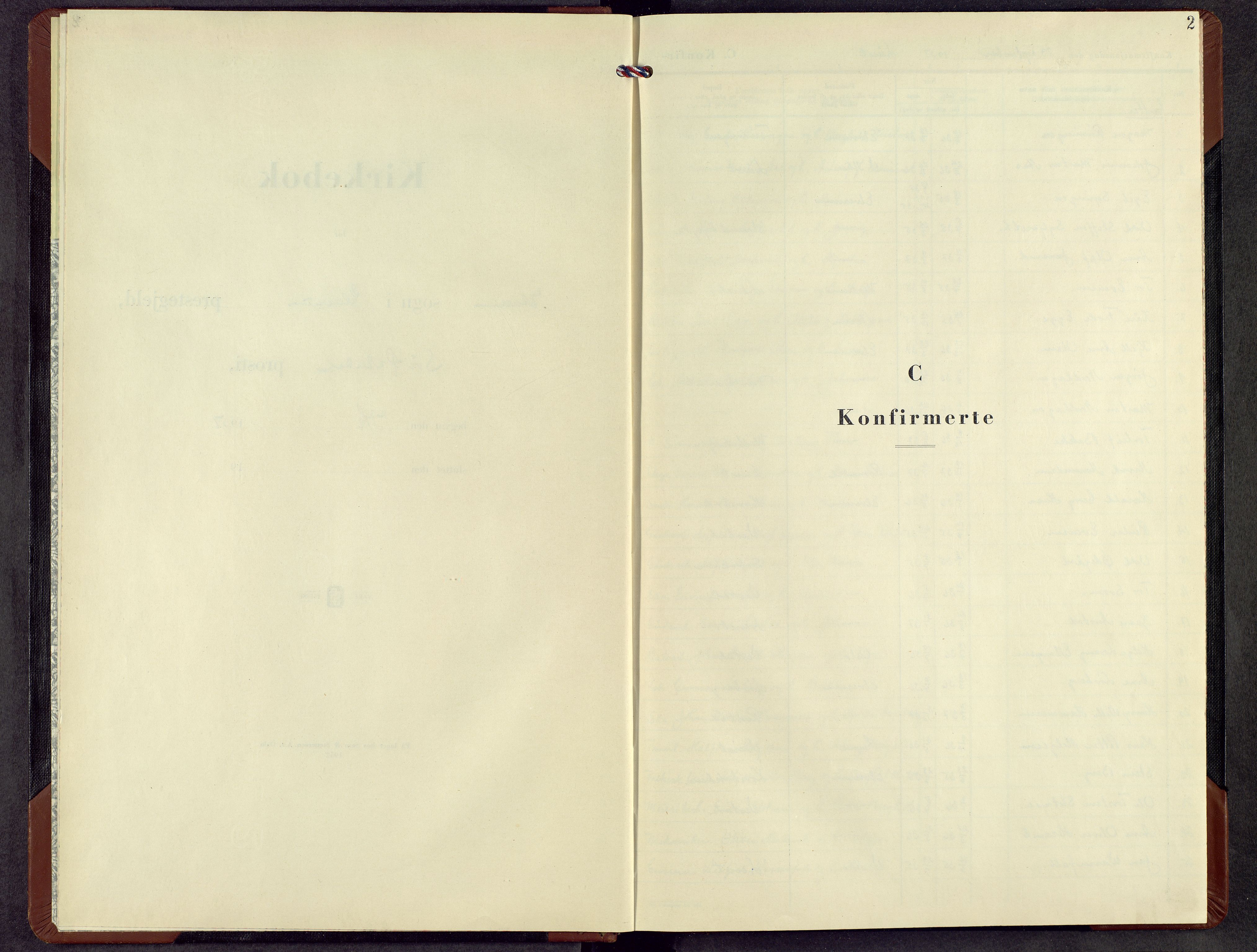 Elverum prestekontor, SAH/PREST-044/H/Ha/Hab/L0024: Klokkerbok nr. 24, 1951-1968, s. 2