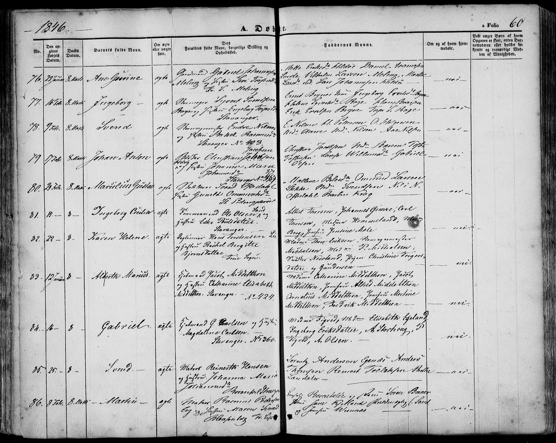 Domkirken sokneprestkontor, AV/SAST-A-101812/001/30/30BA/L0016: Ministerialbok nr. A 15, 1844-1854, s. 60
