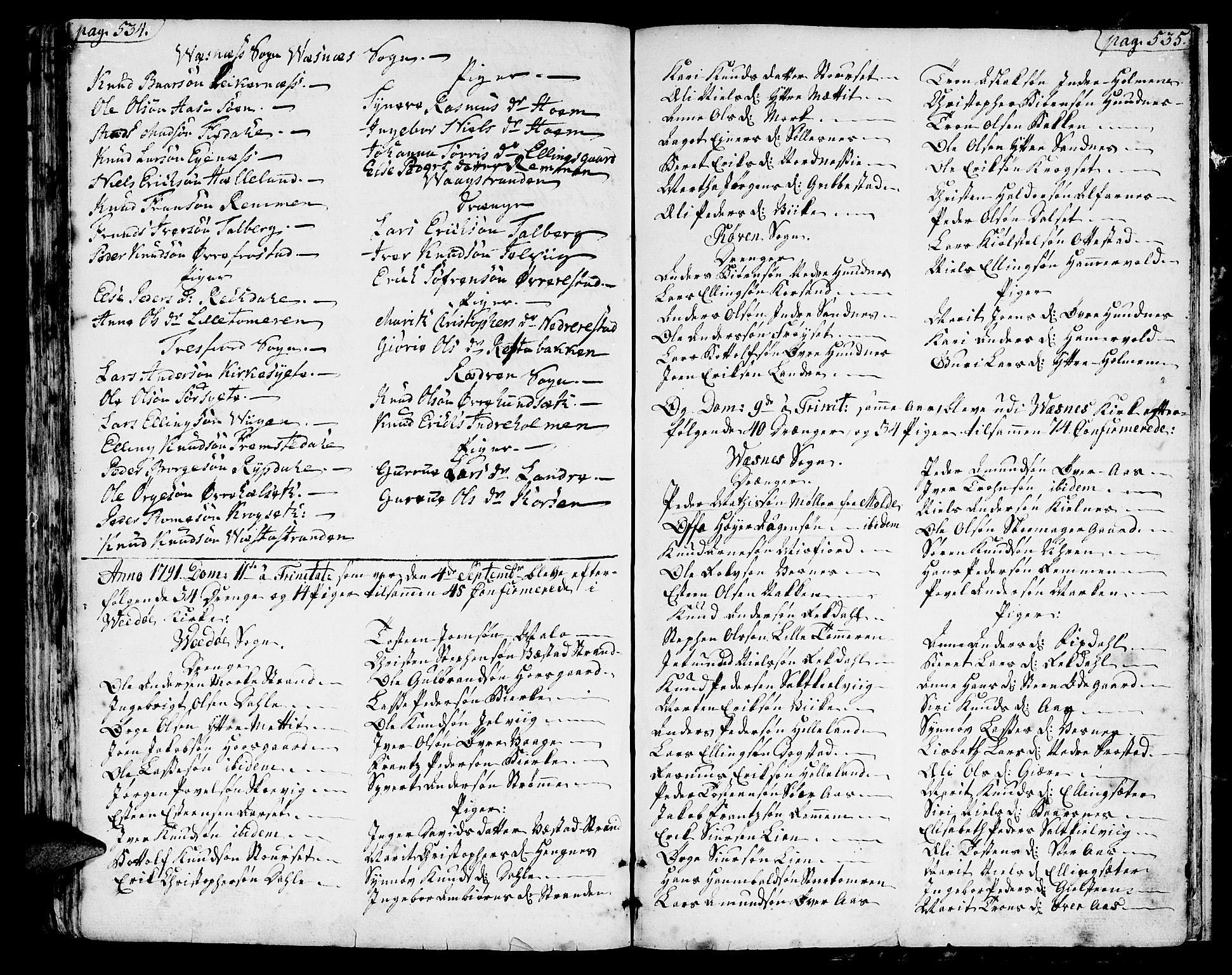 Ministerialprotokoller, klokkerbøker og fødselsregistre - Møre og Romsdal, AV/SAT-A-1454/547/L0600: Ministerialbok nr. 547A02, 1765-1799, s. 534-535