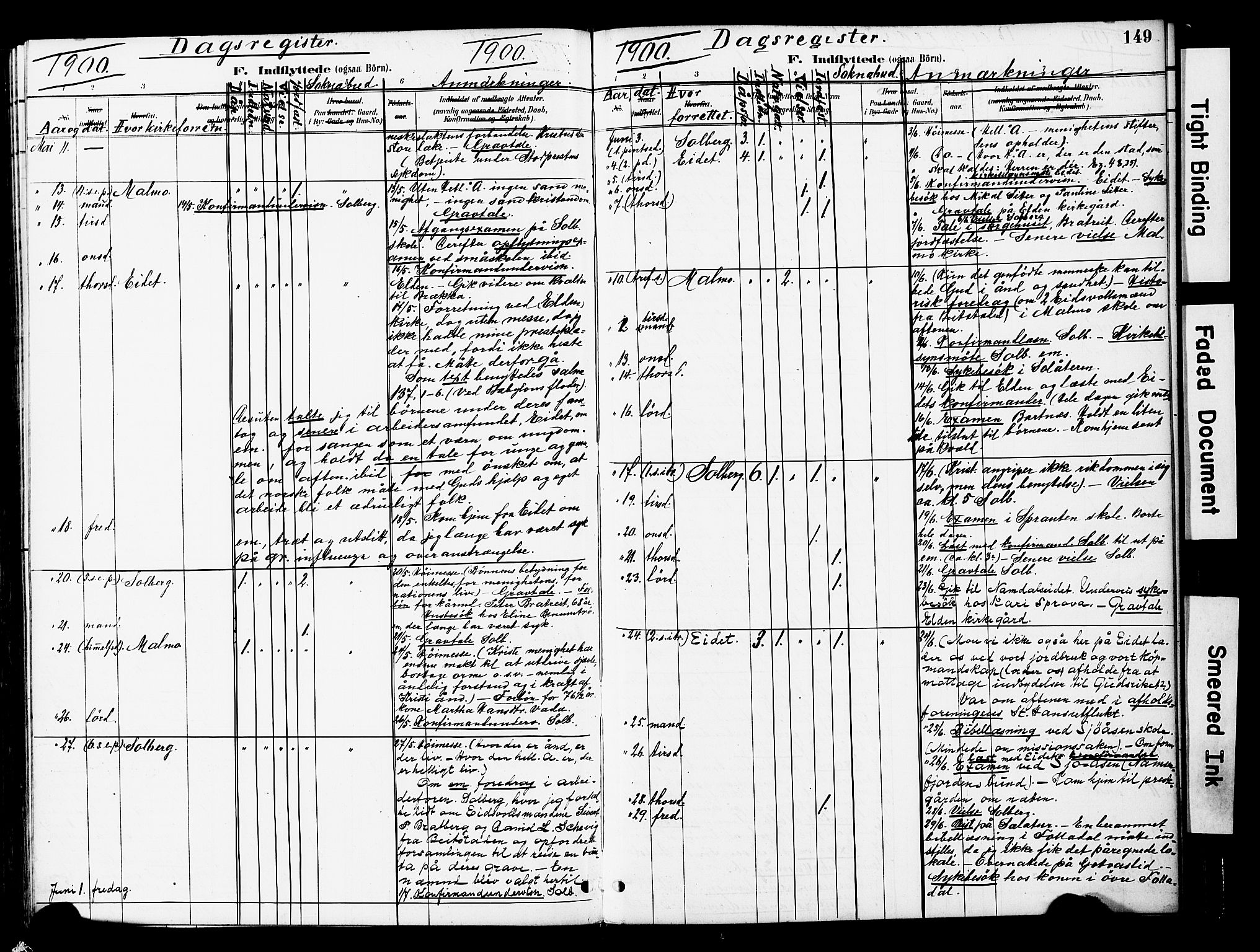 Ministerialprotokoller, klokkerbøker og fødselsregistre - Nord-Trøndelag, AV/SAT-A-1458/741/L0396: Ministerialbok nr. 741A10, 1889-1901, s. 149