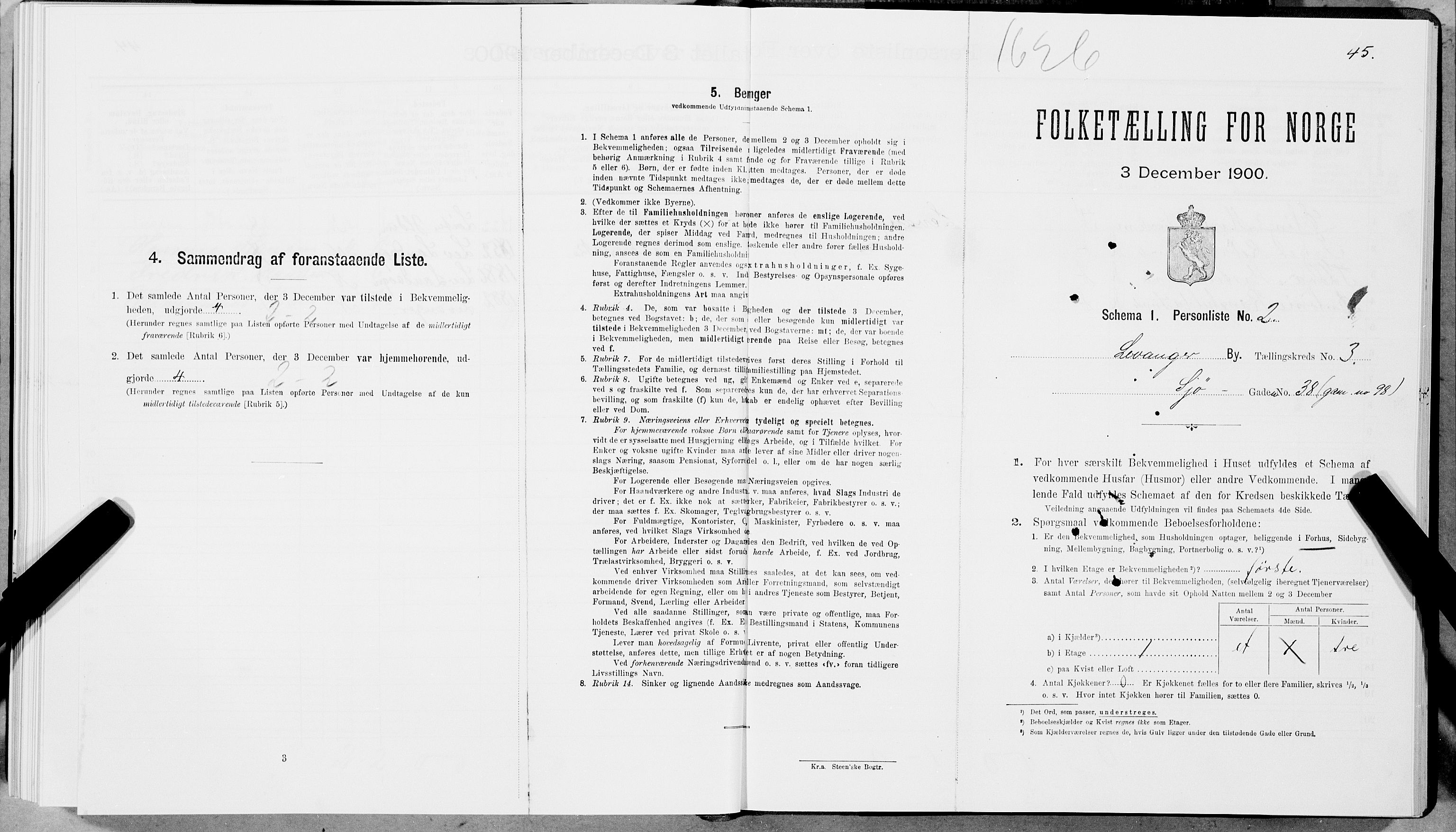 SAT, Folketelling 1900 for 1701 Levanger kjøpstad, 1900, s. 390
