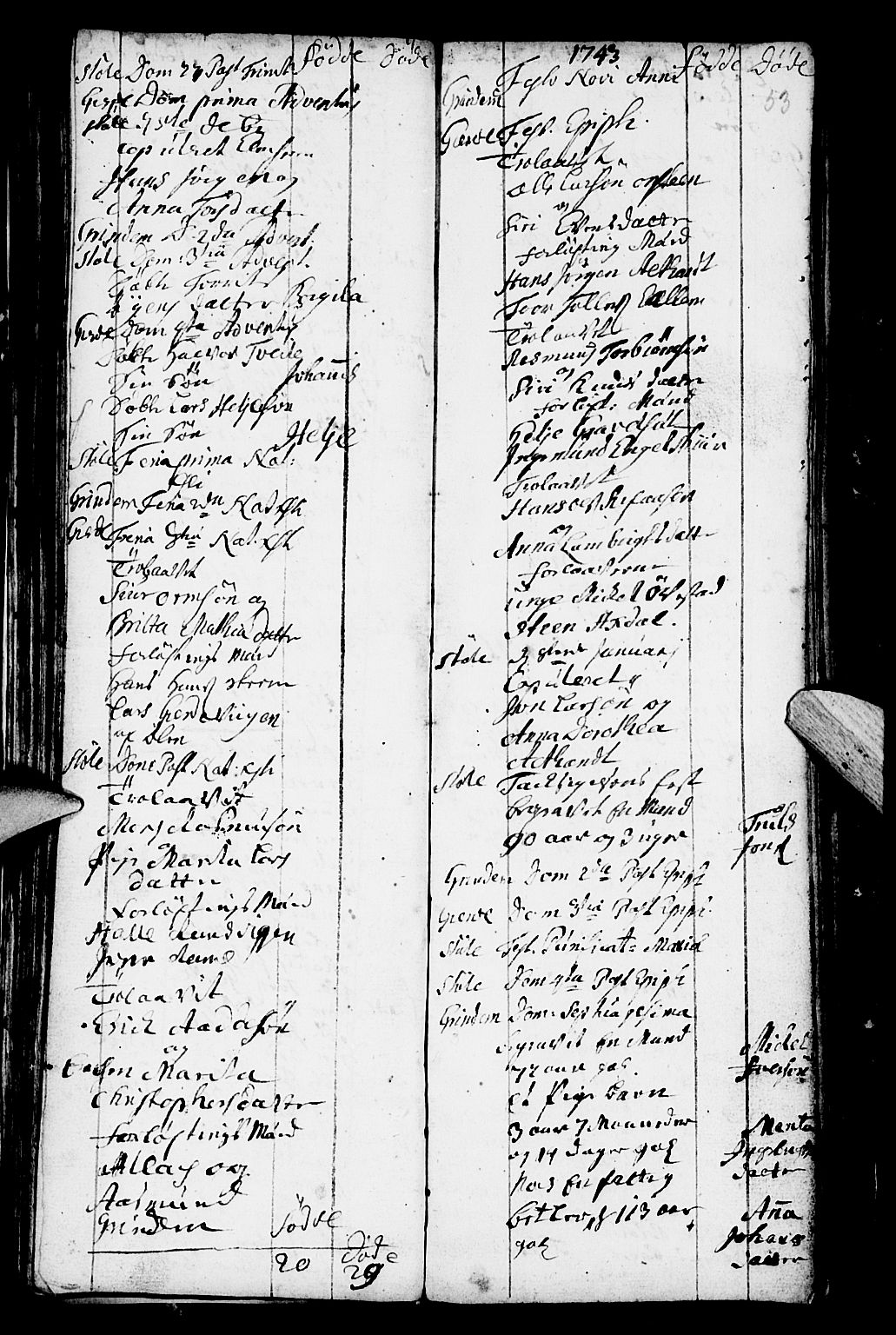 Etne sokneprestembete, SAB/A-75001/H/Haa: Ministerialbok nr. A 2, 1725-1755, s. 53