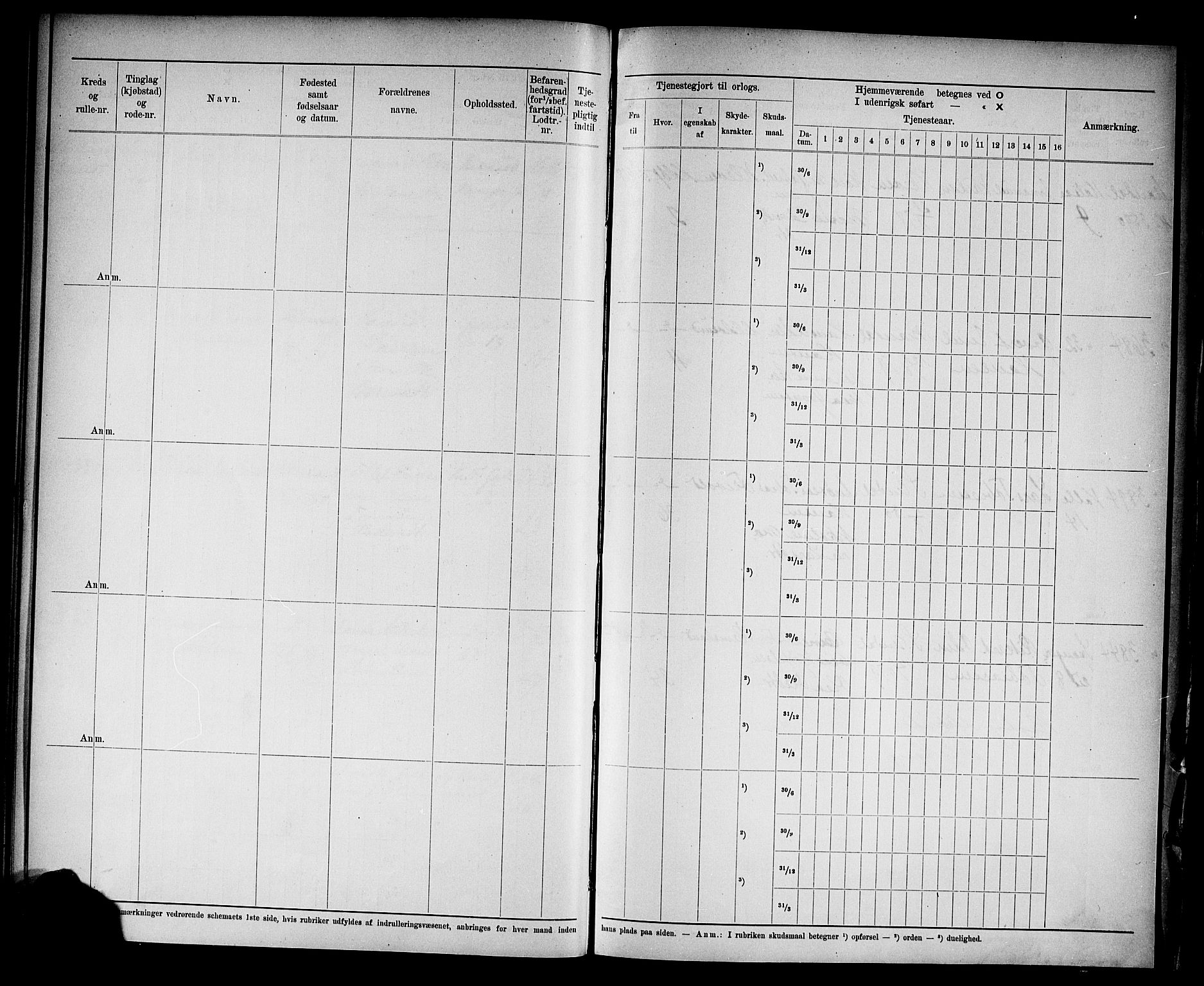 Kristiansand mønstringskrets, AV/SAK-2031-0015/F/Fd/L0004: Rulle sjøvernepliktige, C-4, 1902, s. 52