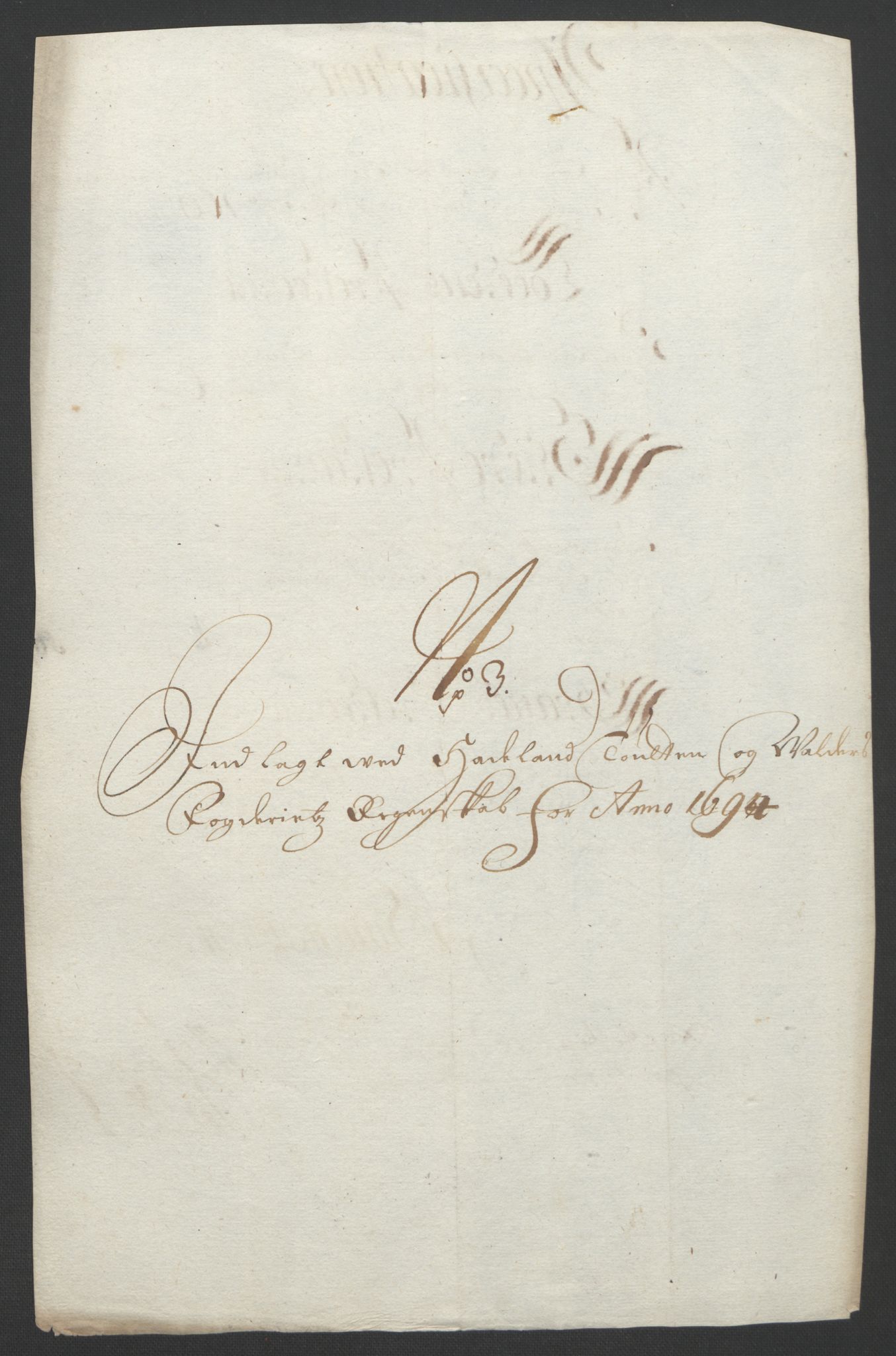 Rentekammeret inntil 1814, Reviderte regnskaper, Fogderegnskap, RA/EA-4092/R18/L1292: Fogderegnskap Hadeland, Toten og Valdres, 1693-1694, s. 254