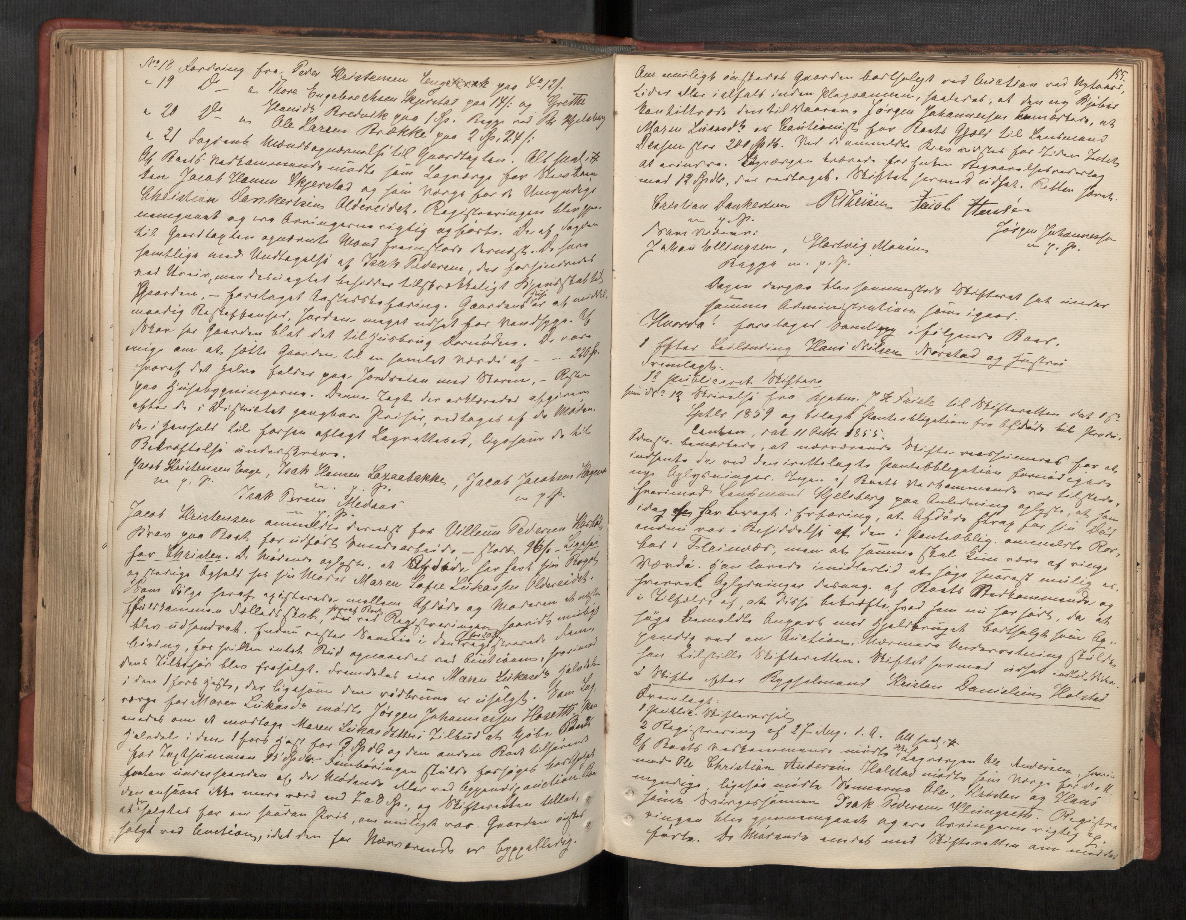 Salten sorenskriveri, AV/SAT-A-4578/1/3/3B/L0002: Skiftebehandlingsprotokoll, 1853-1865, s. 155