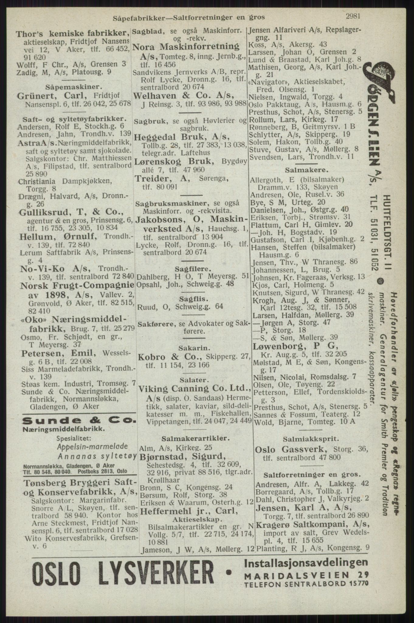 Kristiania/Oslo adressebok, PUBL/-, 1944, s. 2981