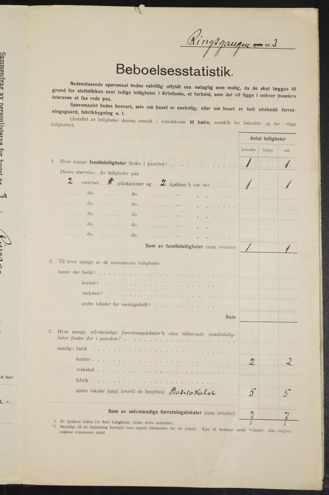 OBA, Kommunal folketelling 1.2.1914 for Kristiania, 1914, s. 83092