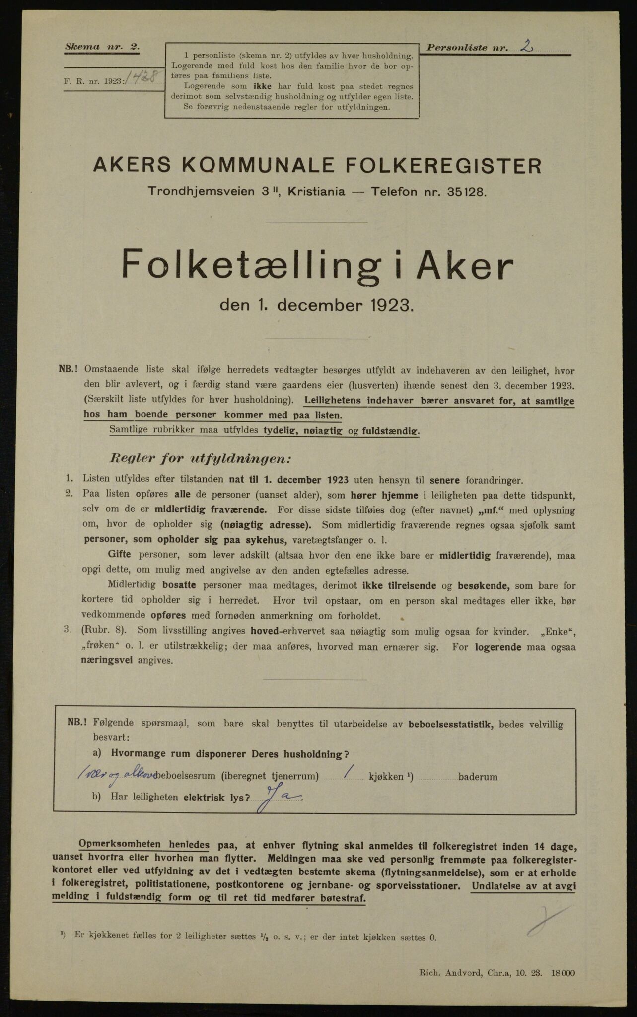 , Kommunal folketelling 1.12.1923 for Aker, 1923, s. 44804