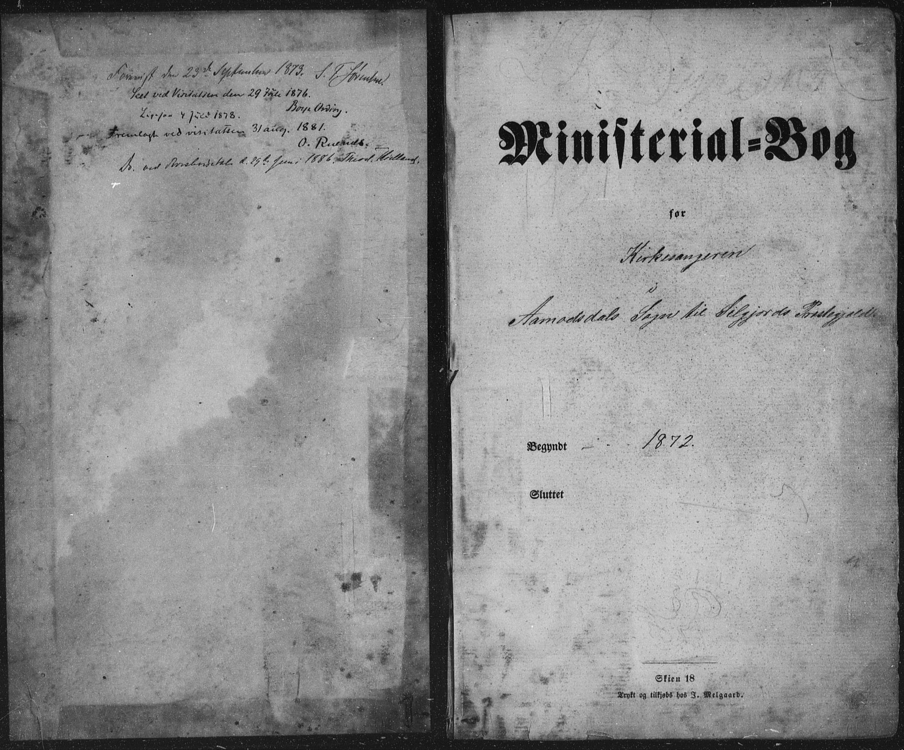 Seljord kirkebøker, AV/SAKO-A-20/G/Gc/L0002: Klokkerbok nr. III 2, 1872-1886