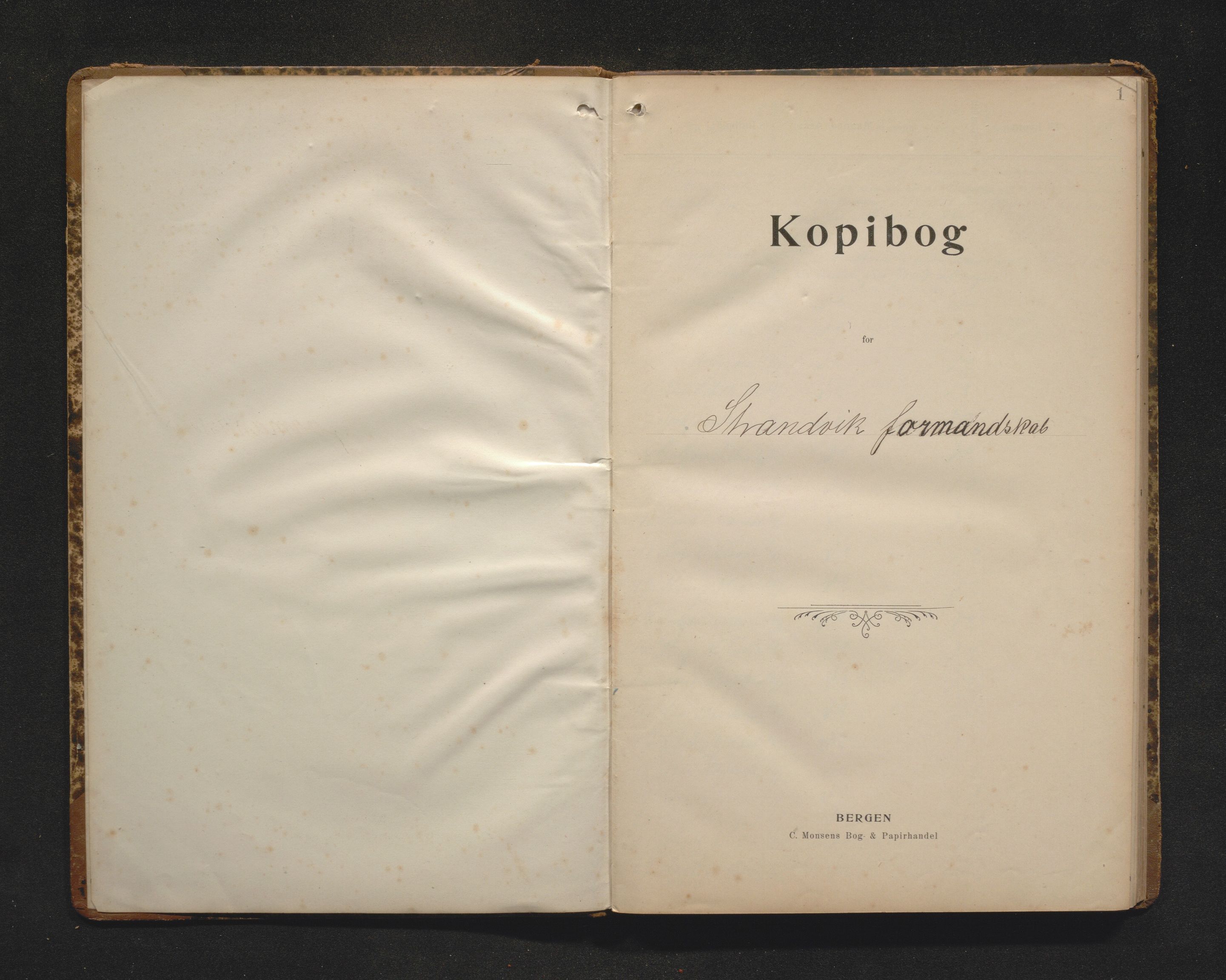 Strandvik kommune. Formannskapet, IKAH/1240-021/C/Ca/L0002: Postjournal utgåande med resyme av utgåande brev, 1903-1917