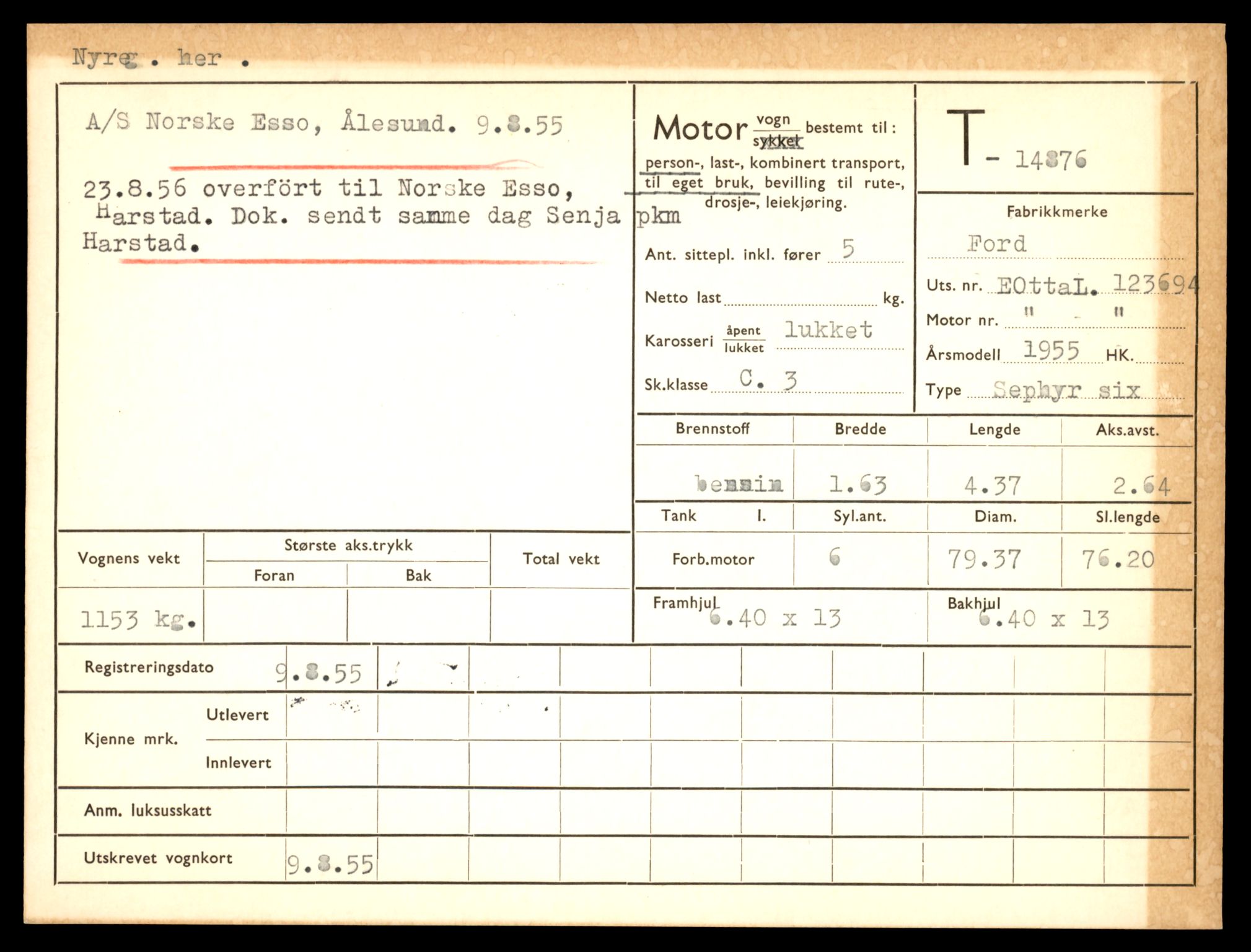 Møre og Romsdal vegkontor - Ålesund trafikkstasjon, AV/SAT-A-4099/F/Fe/L0049: Registreringskort for kjøretøy T 14864 - T 18613, 1927-1998, s. 327